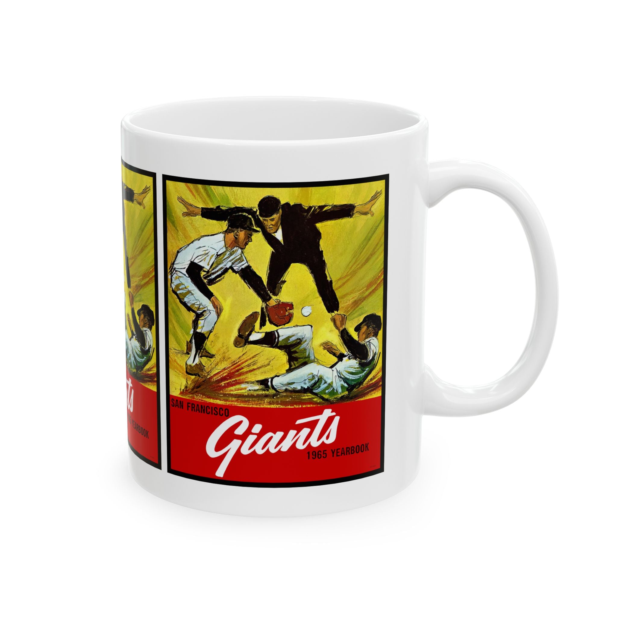 Vintage 1965 Baseball San Francisco Giants Yearbook Ceramic Mug - Sports Memorabilia, Giants Fan Gift, Baseball Collectible, Vintage