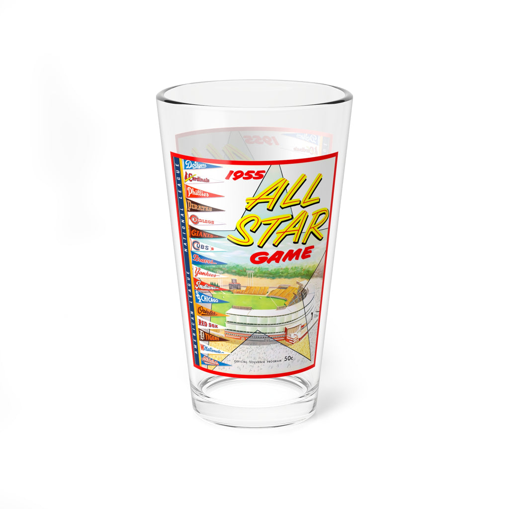 1955 Baseball All-Star Game Milwaukee Mixing Glass 16oz | Vintage Sports Glassware