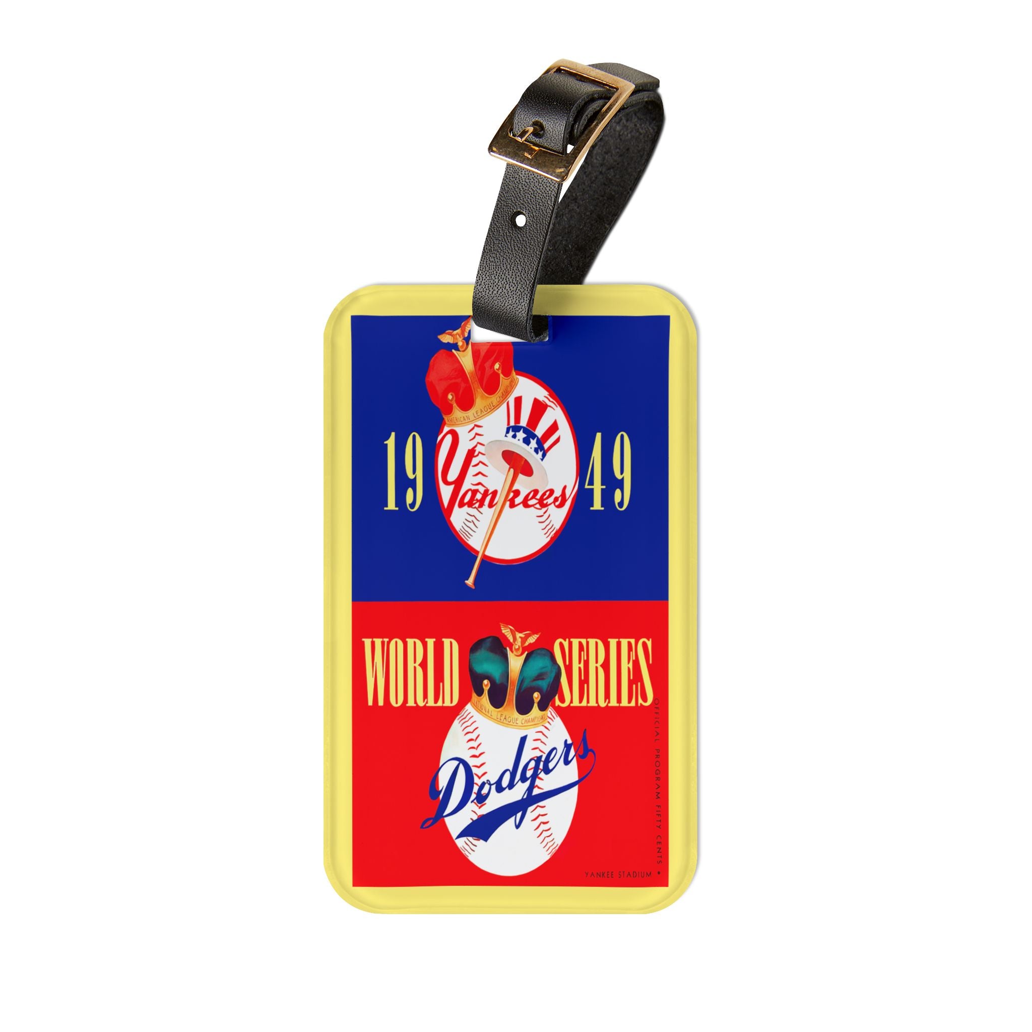 1949 Yankees vs Dodgers Baseball World Series Luggage Tag