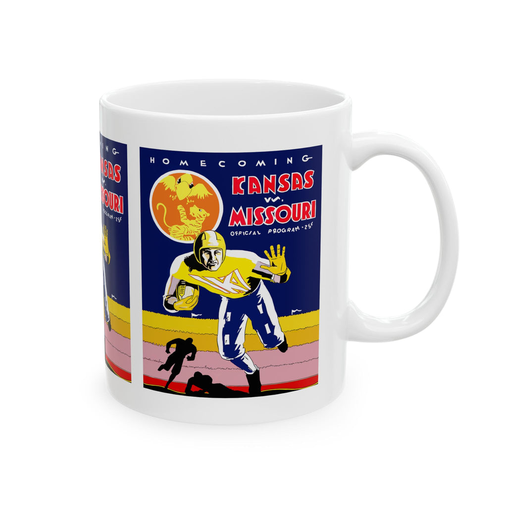 1931 Vintage Kansas - Missouri Football Program Cover - Ceramic Mug, 11oz