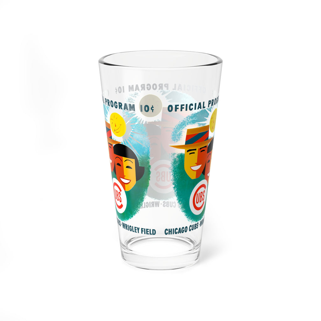 1956 Vintage Chicago Cubs Baseball Program Cover -  Pint Glass, 16oz