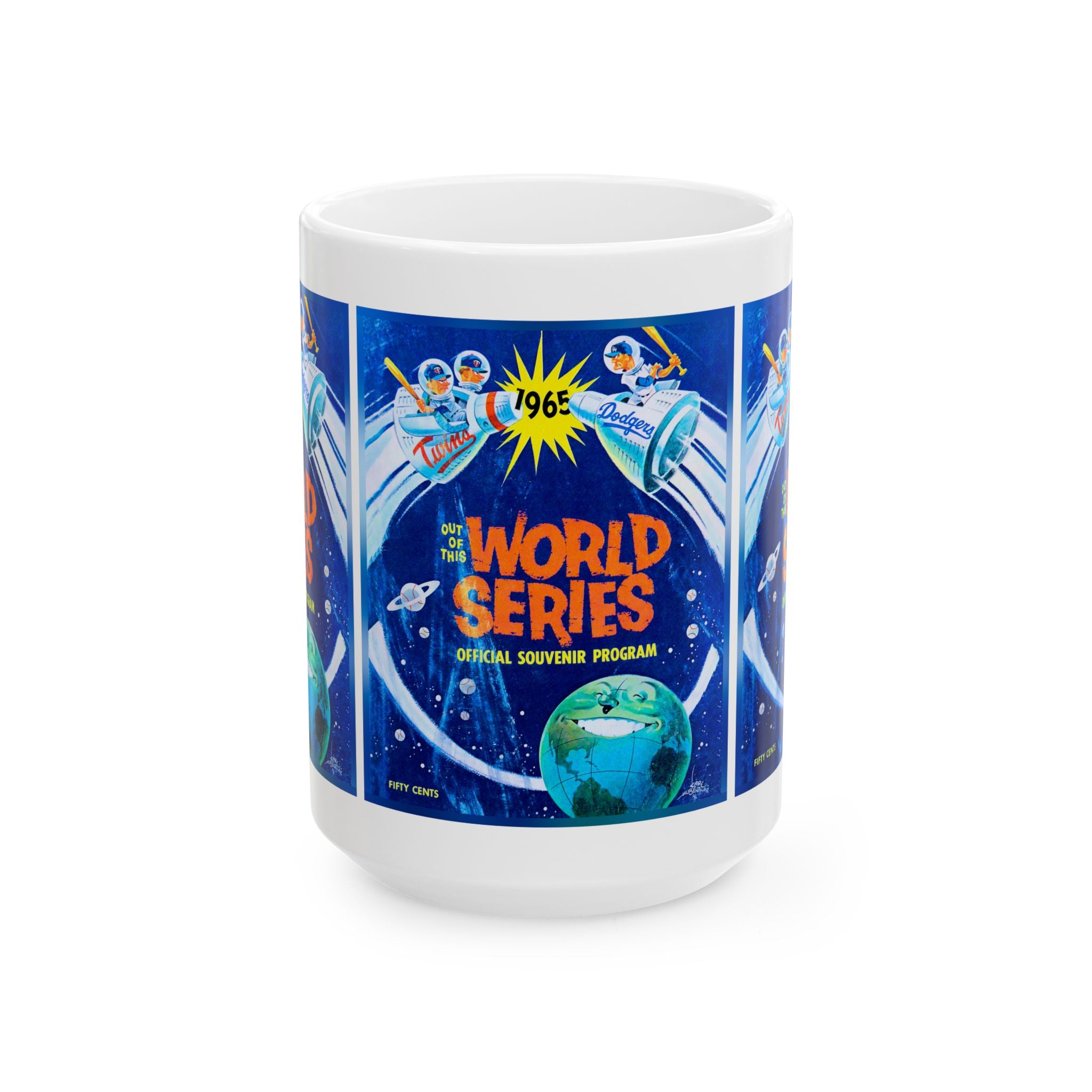 Ceramic Mug, 1965 Baseball World Series: Minnesota Twins - Los Angeles Dodgers, Sports Fan Gift, Baseball Lover Mug, MLB Collector Cup,