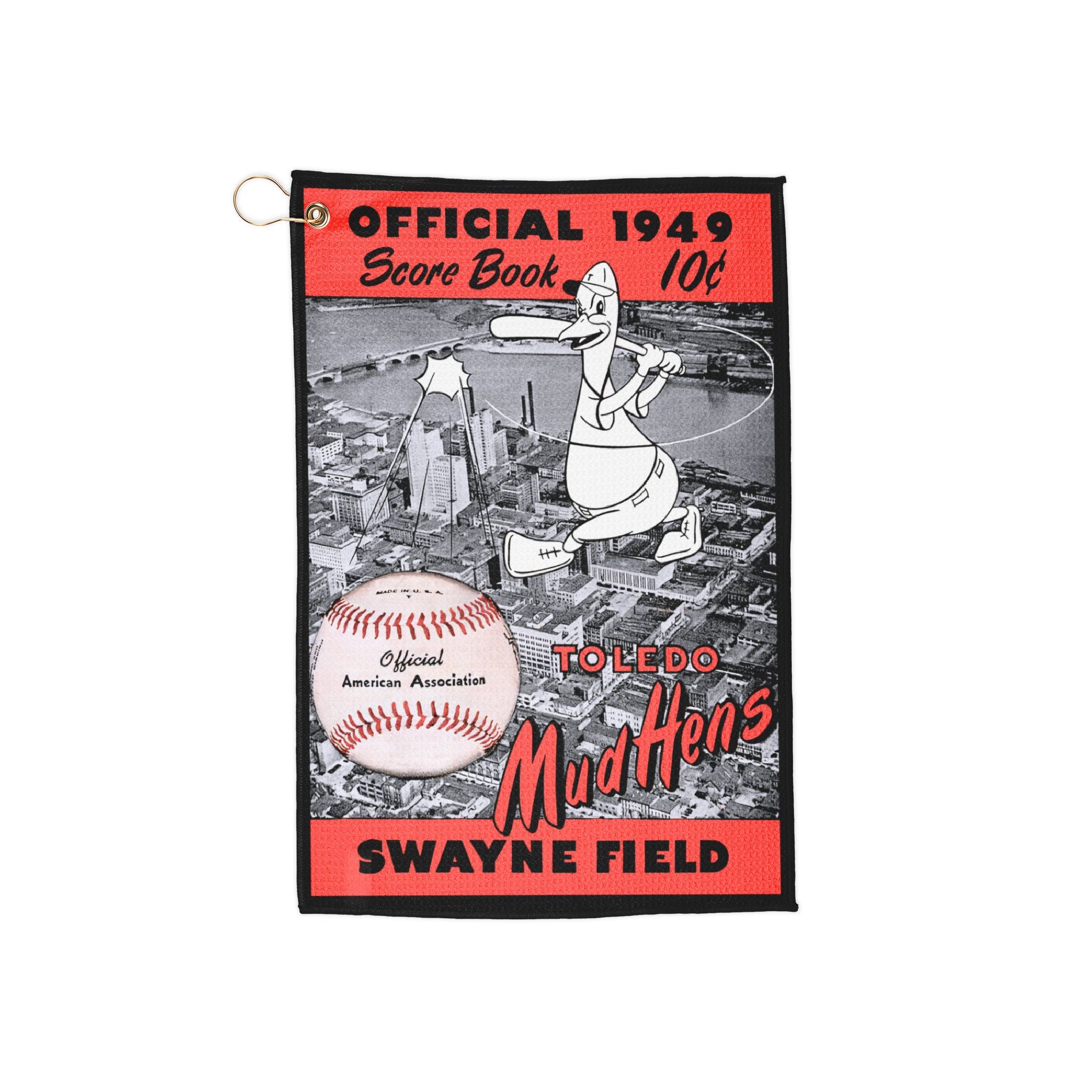 1949 Toledo Mudhens Baseball Golf Towel