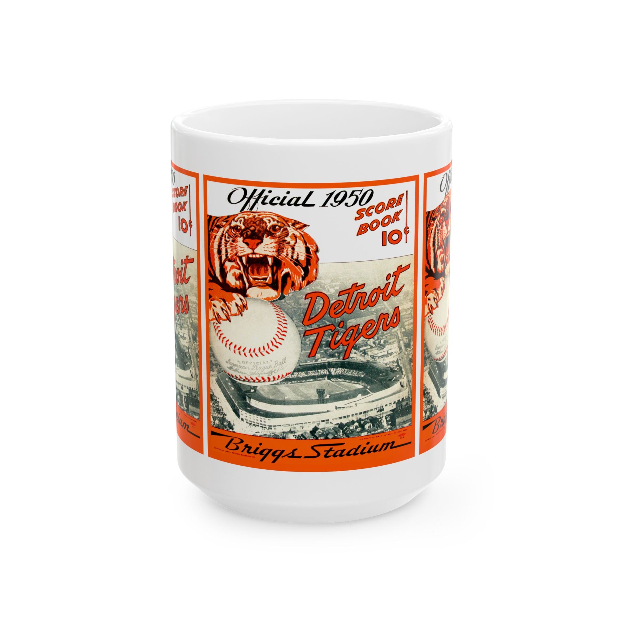 Detroit Tigers Baseball Ceramic Mug, Vintage Sports Fan Cup, Coffee Tea Mug, Gift for Baseball Lover, Retro Sports Memorabilia, Father's Day