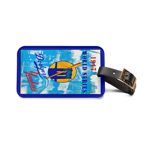 1947 Brooklyn Baseball World Series Luggage Tag | Vintage Baseball Travel ID