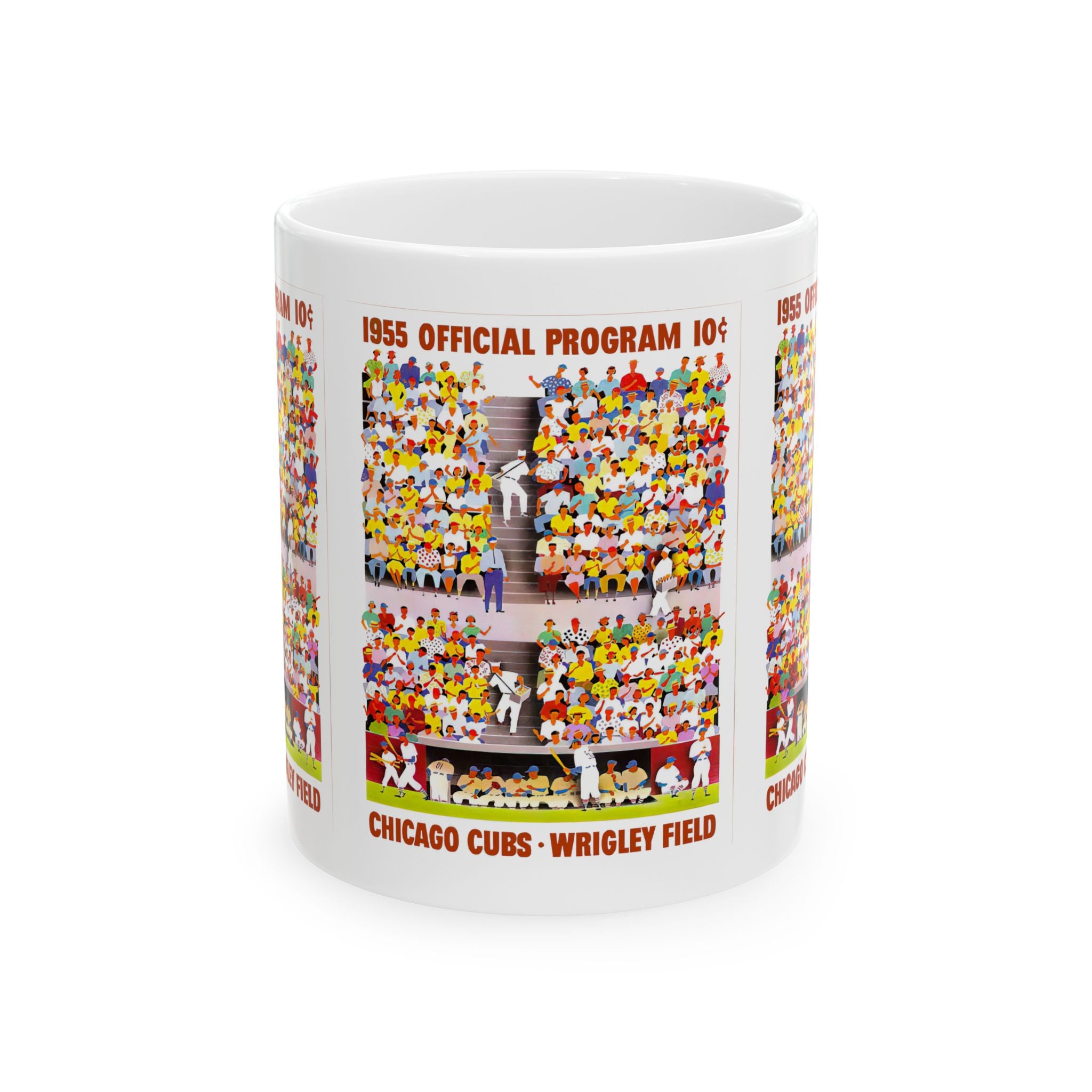 1955 Vintage Chicago Cubs Baseball Program Cover - Ceramic Mug, 11oz