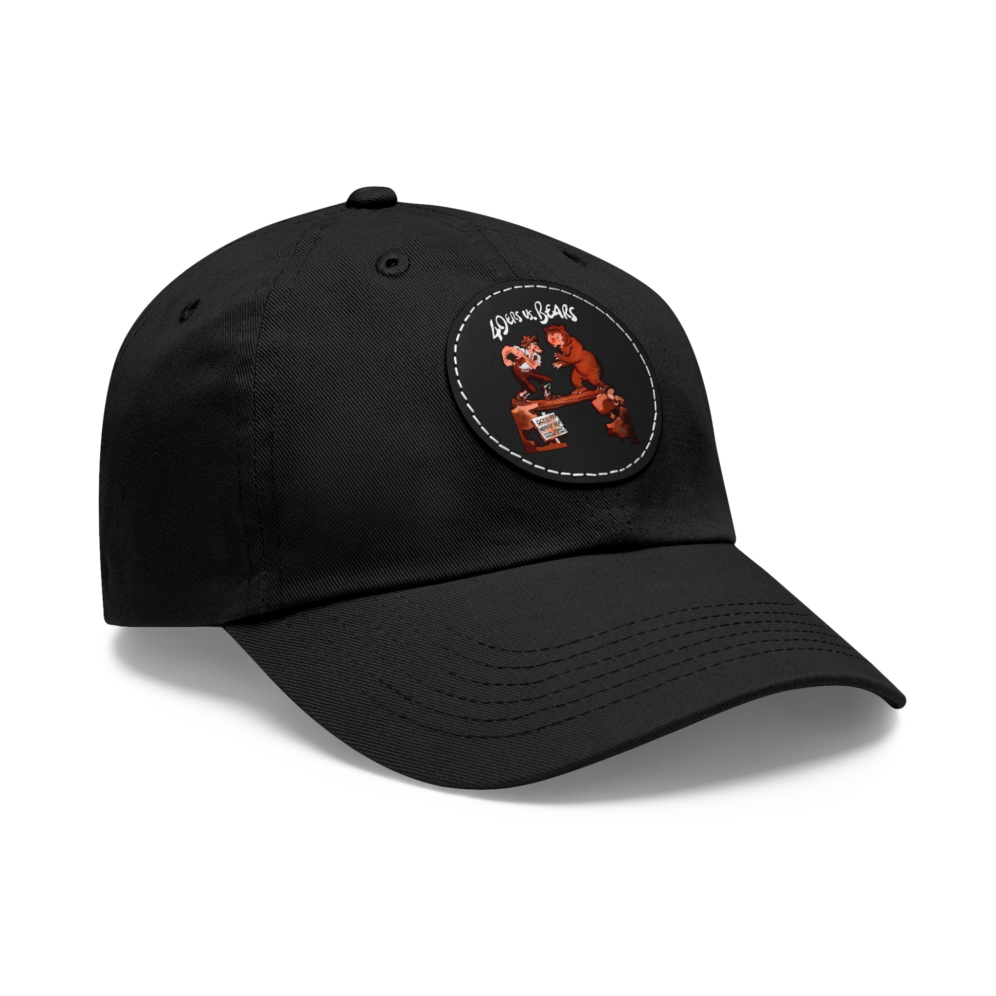 1955 Vintage Chicago Bears - San Francisco 49ers Football Program Cover - Dad Hat with Leather Patch (Round)