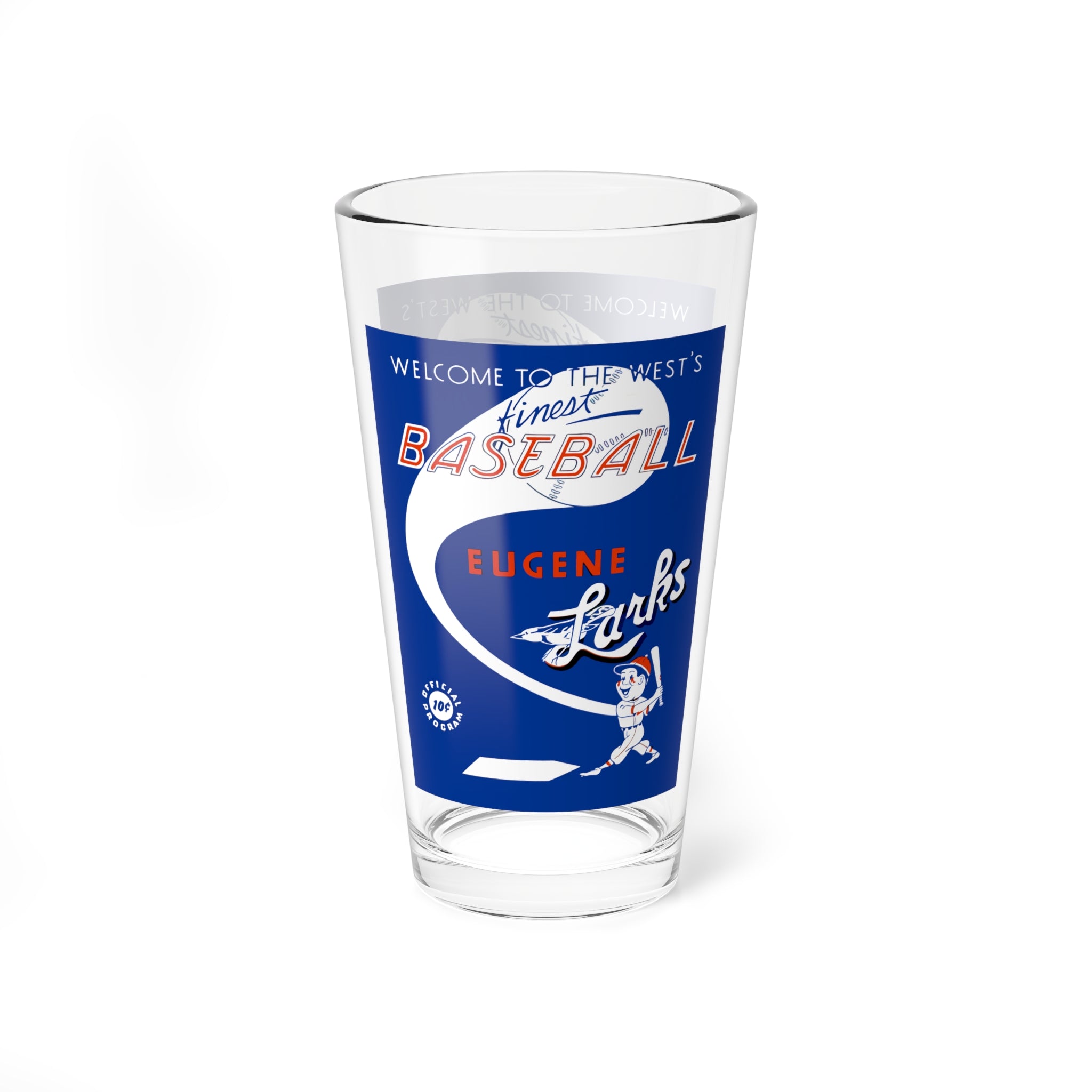 Mixing Glass, 16oz - Vintage 1950 Eugene Larks Baseball Far West League, Barware Gift, Sports Fan Glassware, Retro Baseball Collectible,