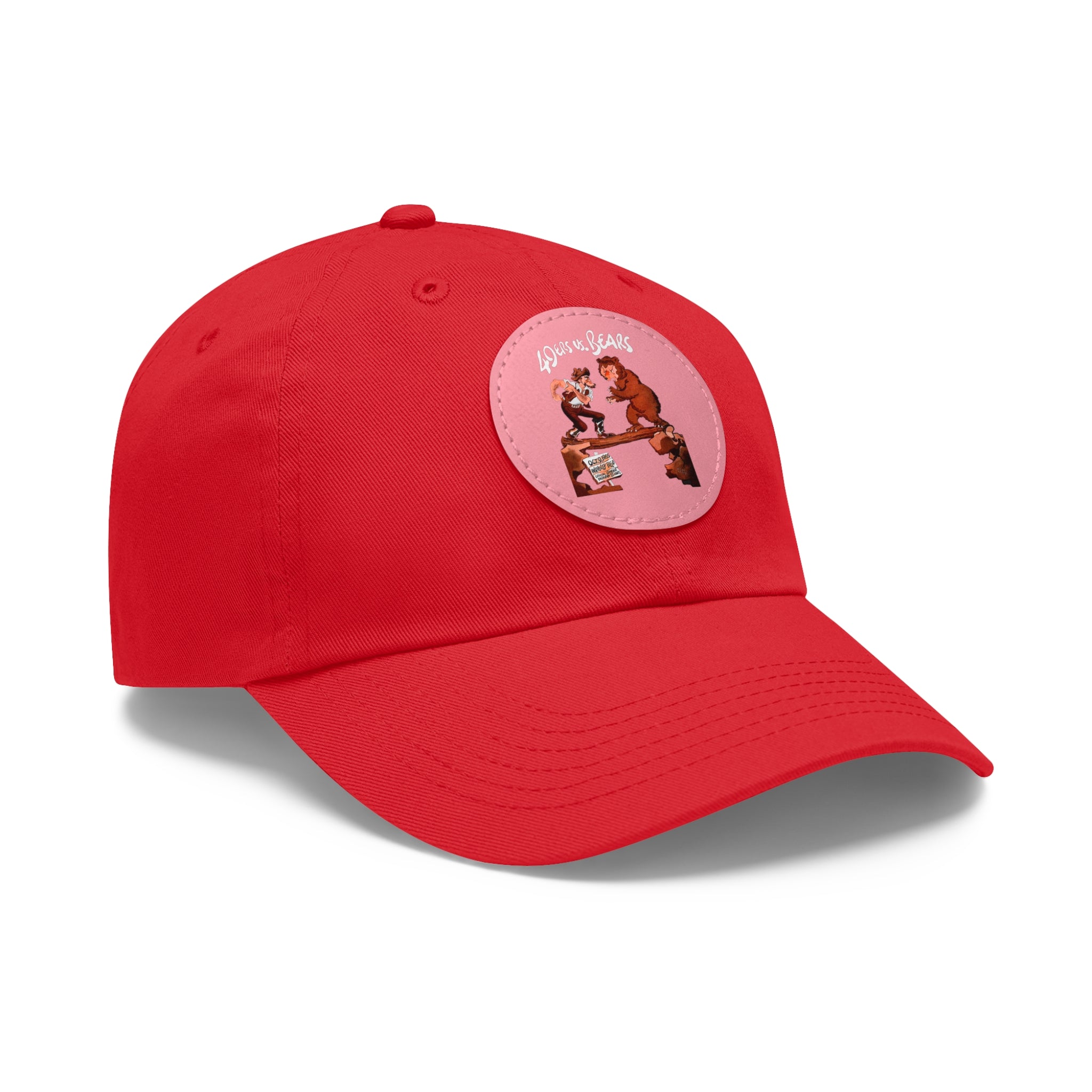 1955 Vintage Chicago Bears - San Francisco 49ers Football Program Cover - Dad Hat with Leather Patch (Round)