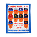 Plush Blanket, 1962 Vintage Cubs Baseball Program - National League, Retro Throw for Baseball Fans, Cozy Bedspread, Warm Fleece Blanket,
