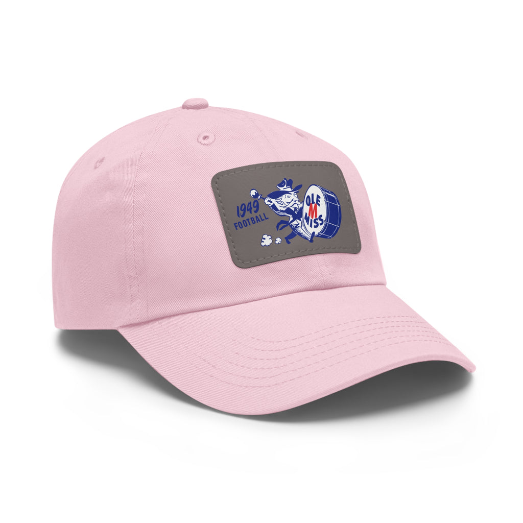 1949 Ole Miss Football - Dad Hat with Leather Patch (Rectangle)