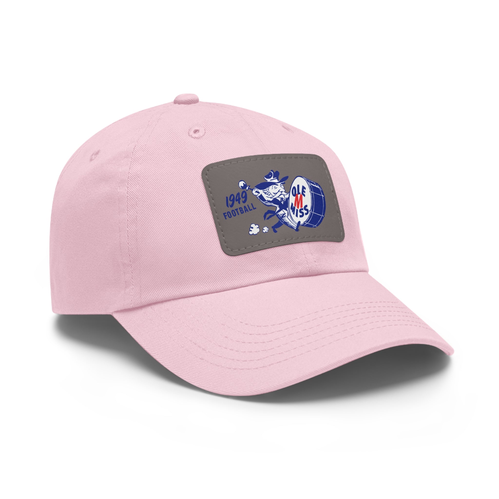 1949 Ole Miss Football - Dad Hat with Leather Patch (Rectangle)
