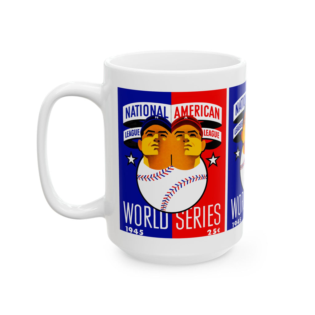 1945 World Series Vintage Baseball Ceramic Mug – National & American League 1945 Design (11oz/15oz)