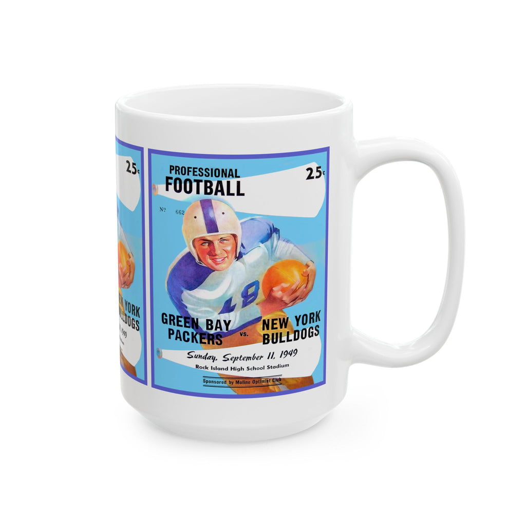 Vintage 1949 Football Packers-Bulldogs Ceramic Mug, Sports Fan Gift, Retro Team Logo Drinkware, Football Memorabilia Coffee Cup, Father's
