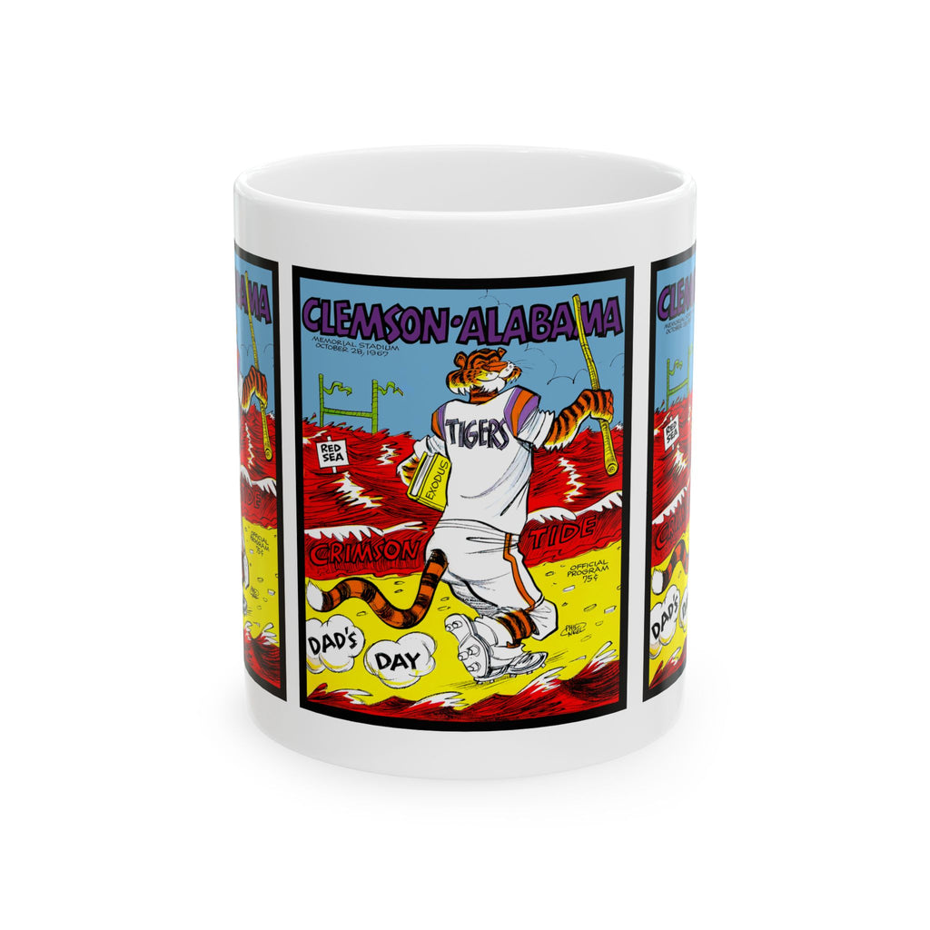 1967 Vintage Clemson Tigers - Alabama Crimson Tide Football Program Cover - Ceramic Mug, 11oz