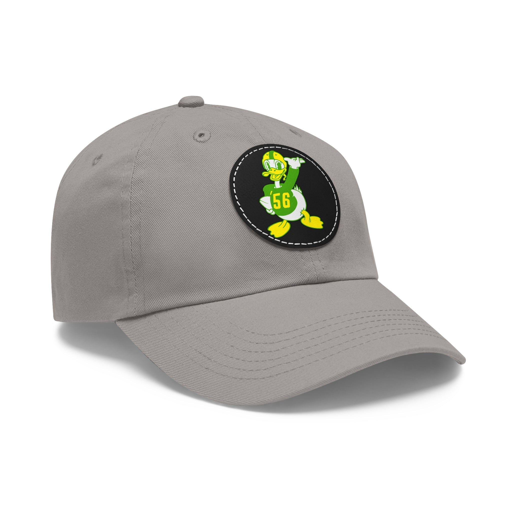 1956 Vintage Oregon Football - Dad Hat with Leather Patch (Round)