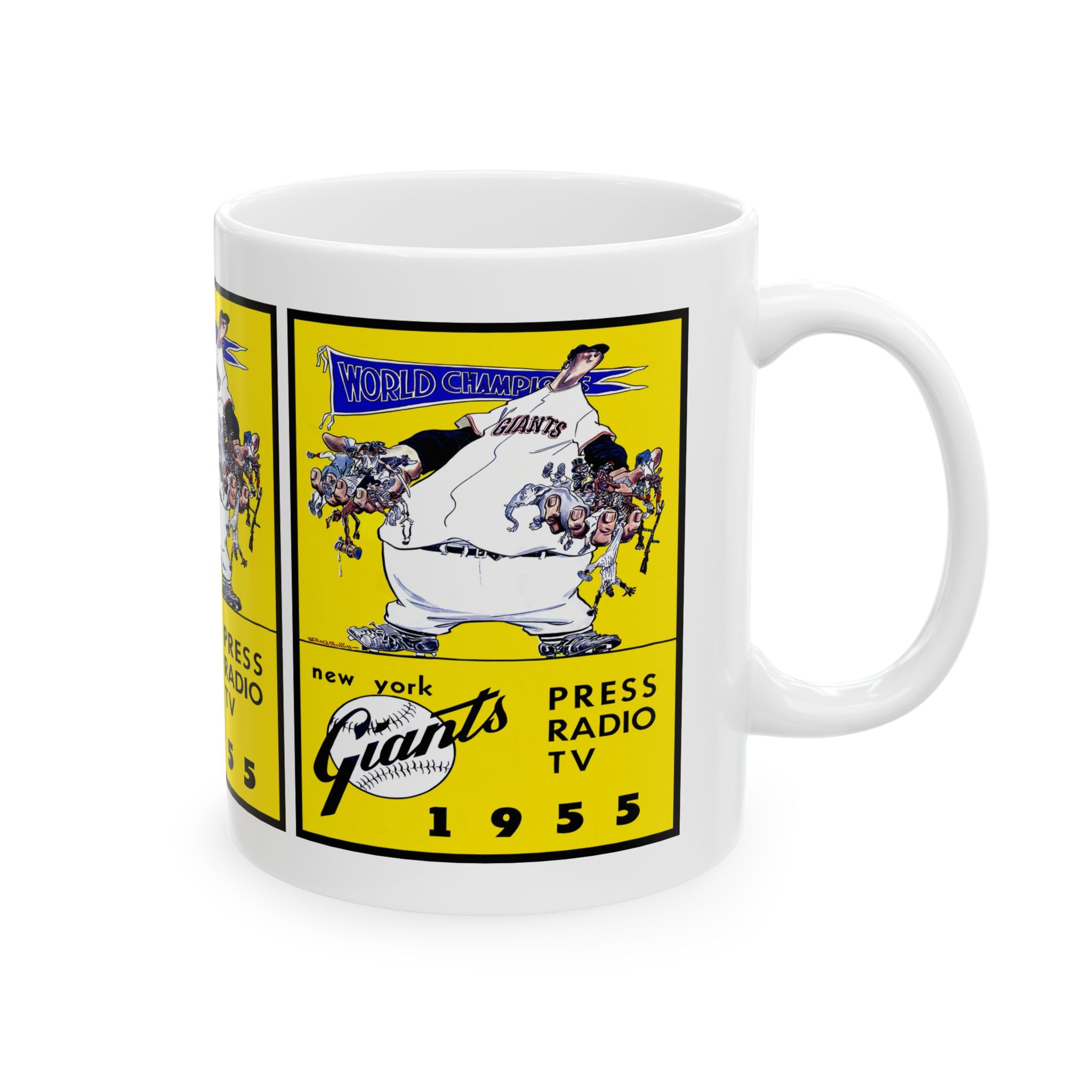 Vintage Baseball 1955 New York Giants Ceramic Mug, 11oz, 15oz- Sports Fan Gift, Baseball Lover Cup, Baseball Memorabilia, Sports Collectible