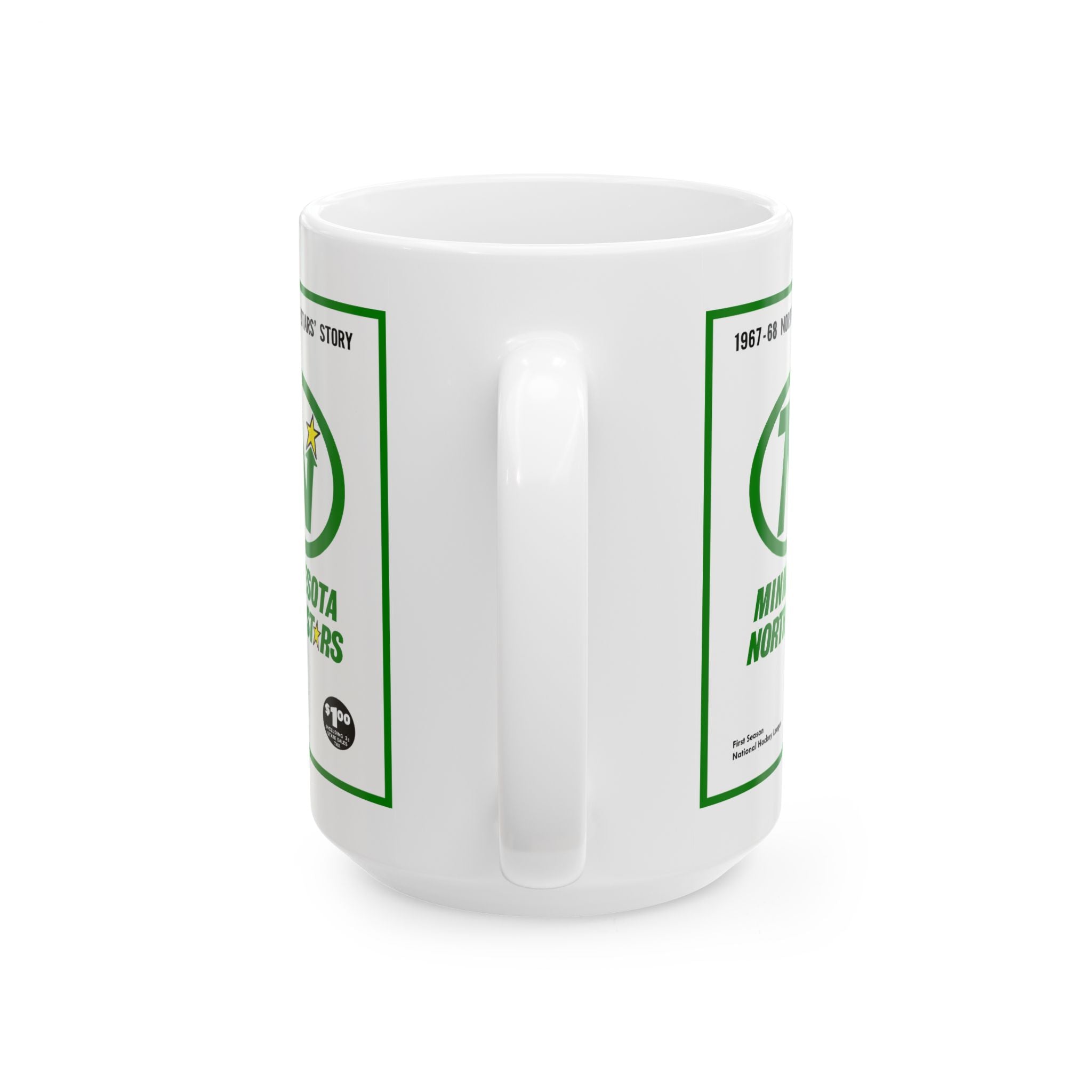 Vintage Minnesota North Stars Hockey Ceramic Mug, Hockey Team Logo Cup, Hockey Fan Gift, Sports Memorabilia, Hockey Lover Present
