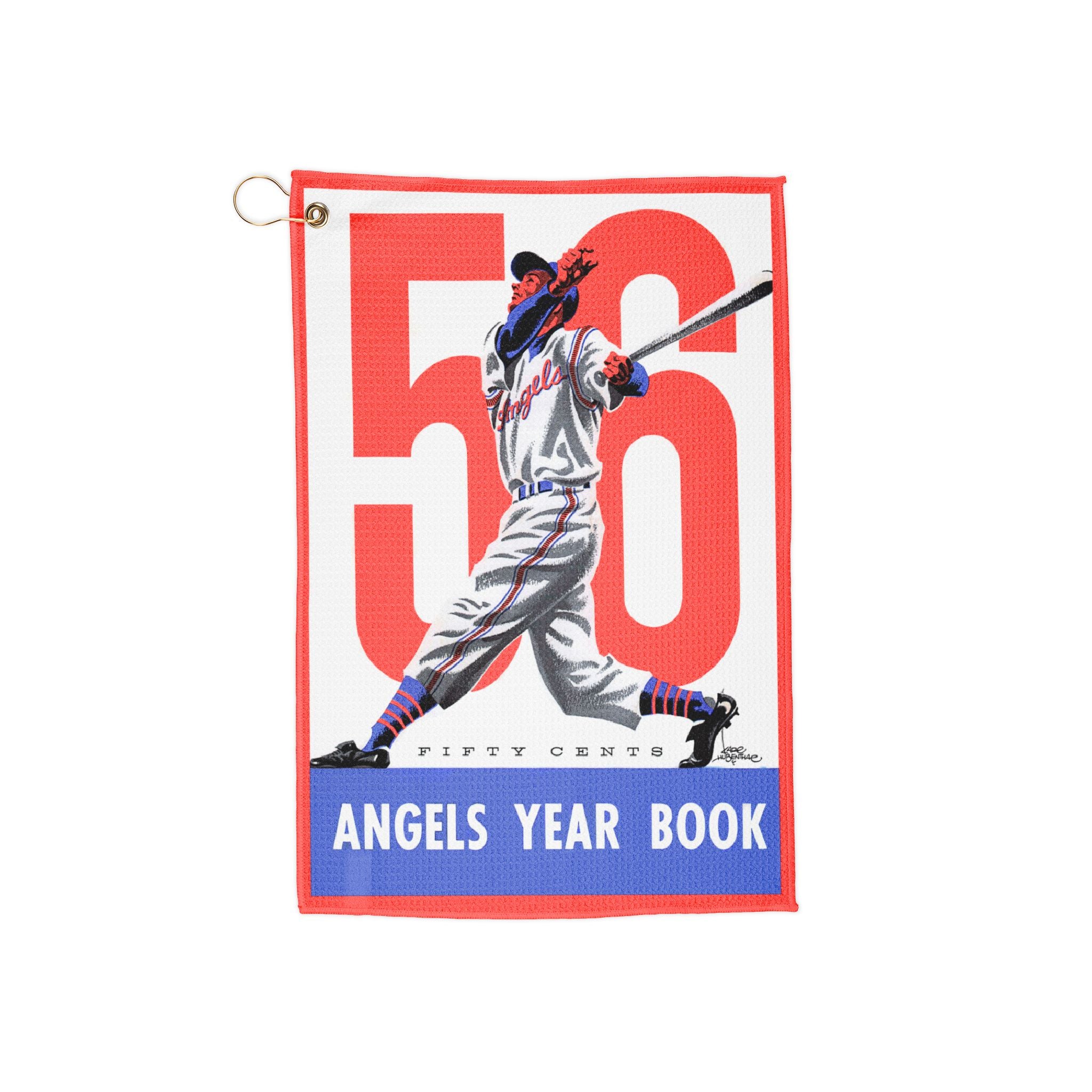 1956 Baseball Los Angeles Golf Towel | Vintage Baseball, Retro Sports