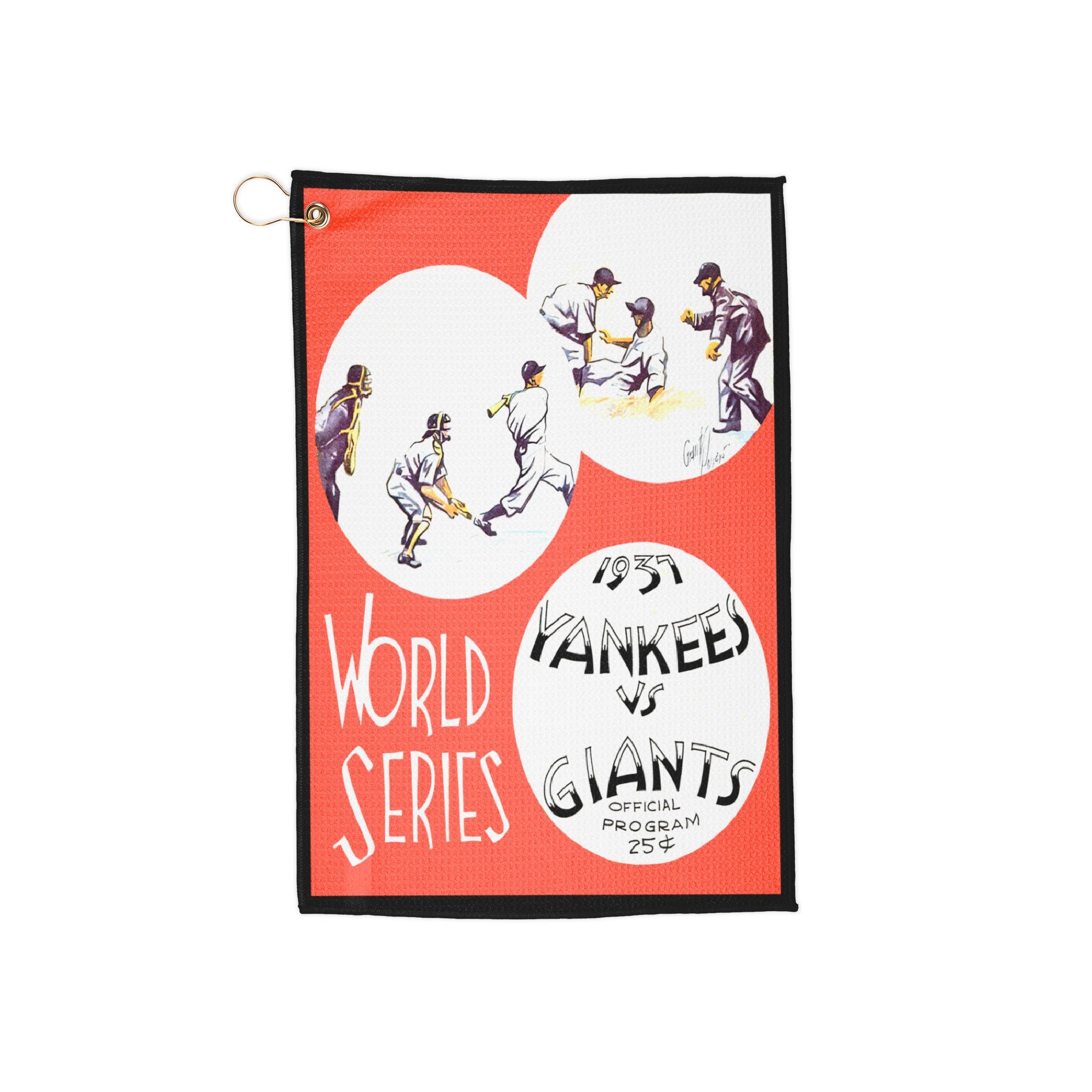Vintage 1937 Baseball World Series Yankees-Giants Golf Towel - Sports Fan Gift, Golf Accessories, Golf Equipment, Golf Gift for Him, Golf