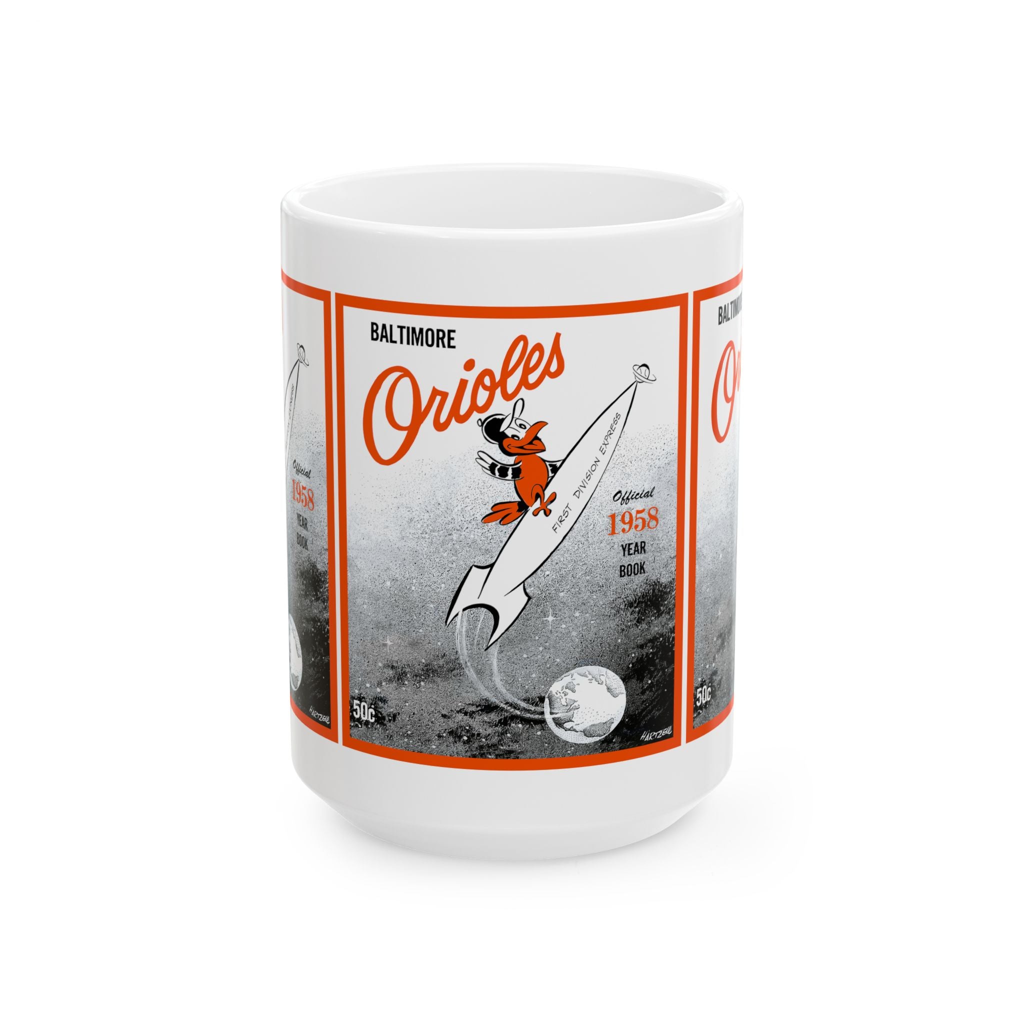 Baseball Ceramic Mug, 1958 Baltimore Baseball Decor, Sports Fan Gift, Coffee Cup, Tea Mug, Home Kitchen Decor, Baseball Lover Gift