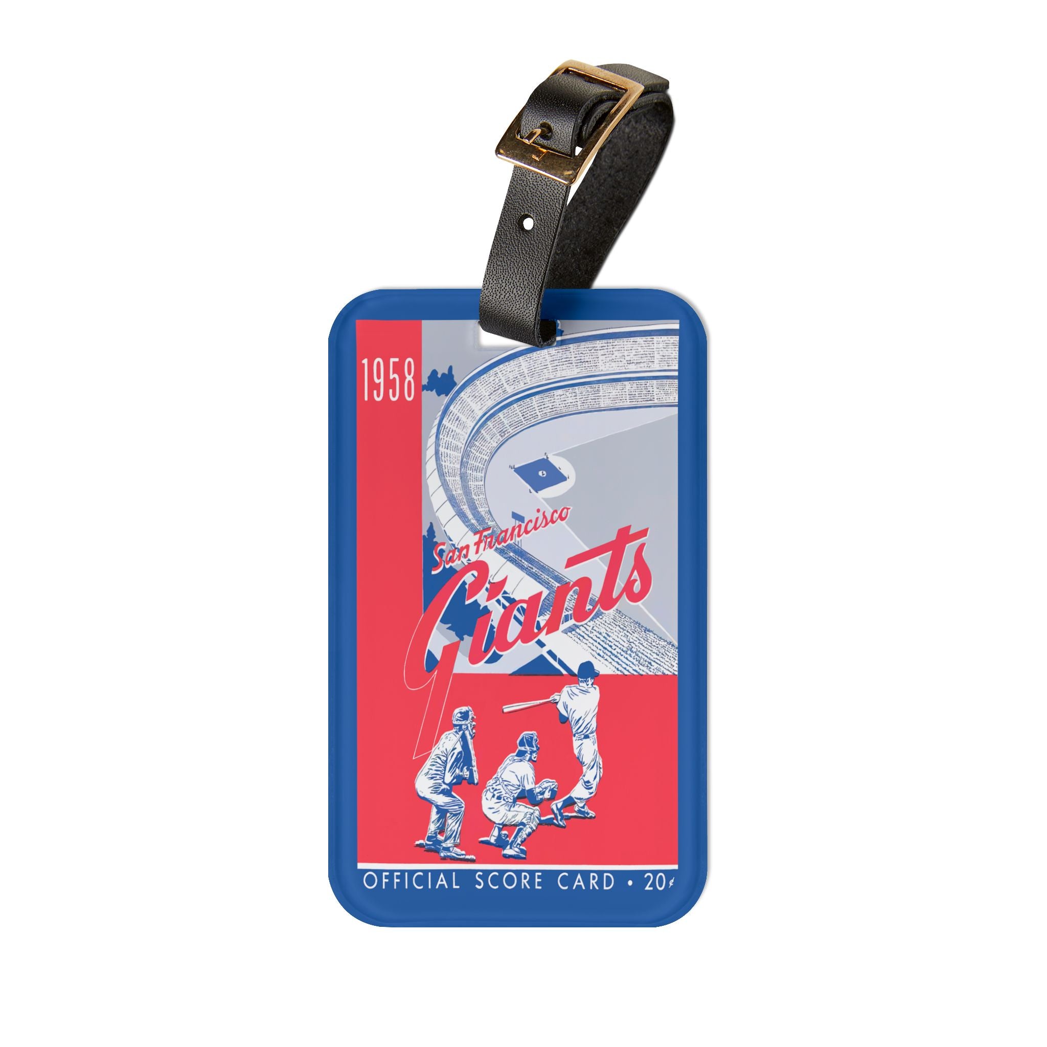 1958 San Francisco Baseball Luggage Tag | Vintage Baseball Travel ID