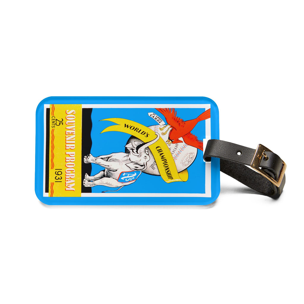 1931 World Series Athletics vs Cardinals Luggage Tag | Vintage Baseball Design