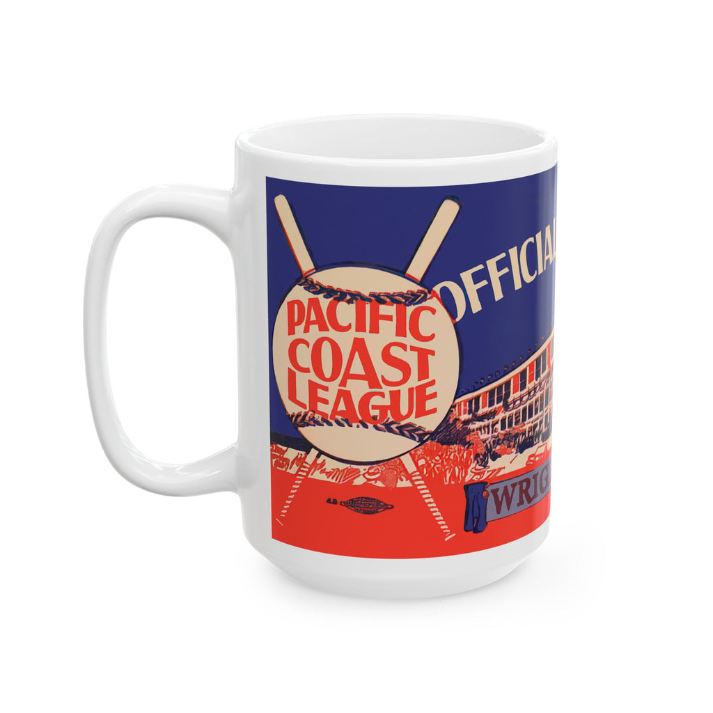 Ceramic Mug, 1937 Pacific Coast League Baseball - Wrigley Field - Los Angeles, Vintage Baseball Fan Gift, Baseball Memorabilia, Sports Lover