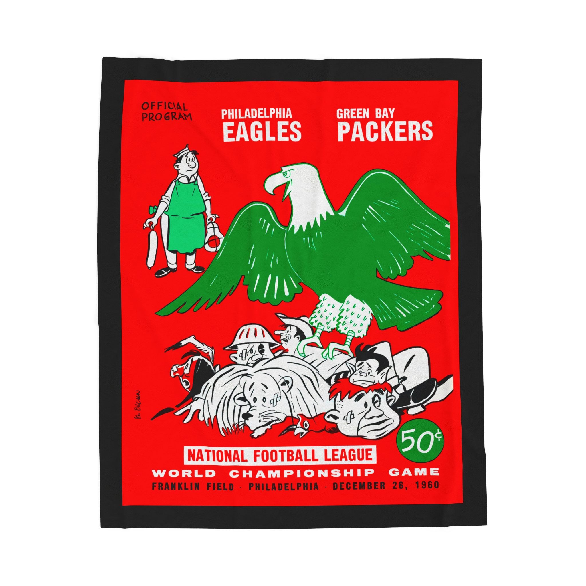 Throw Blanket-1960 Philadelphia Eagles Football Green Bay Fan Gift, Football Sports Decor, Home Decor, Game Day Blanket,Football Gift