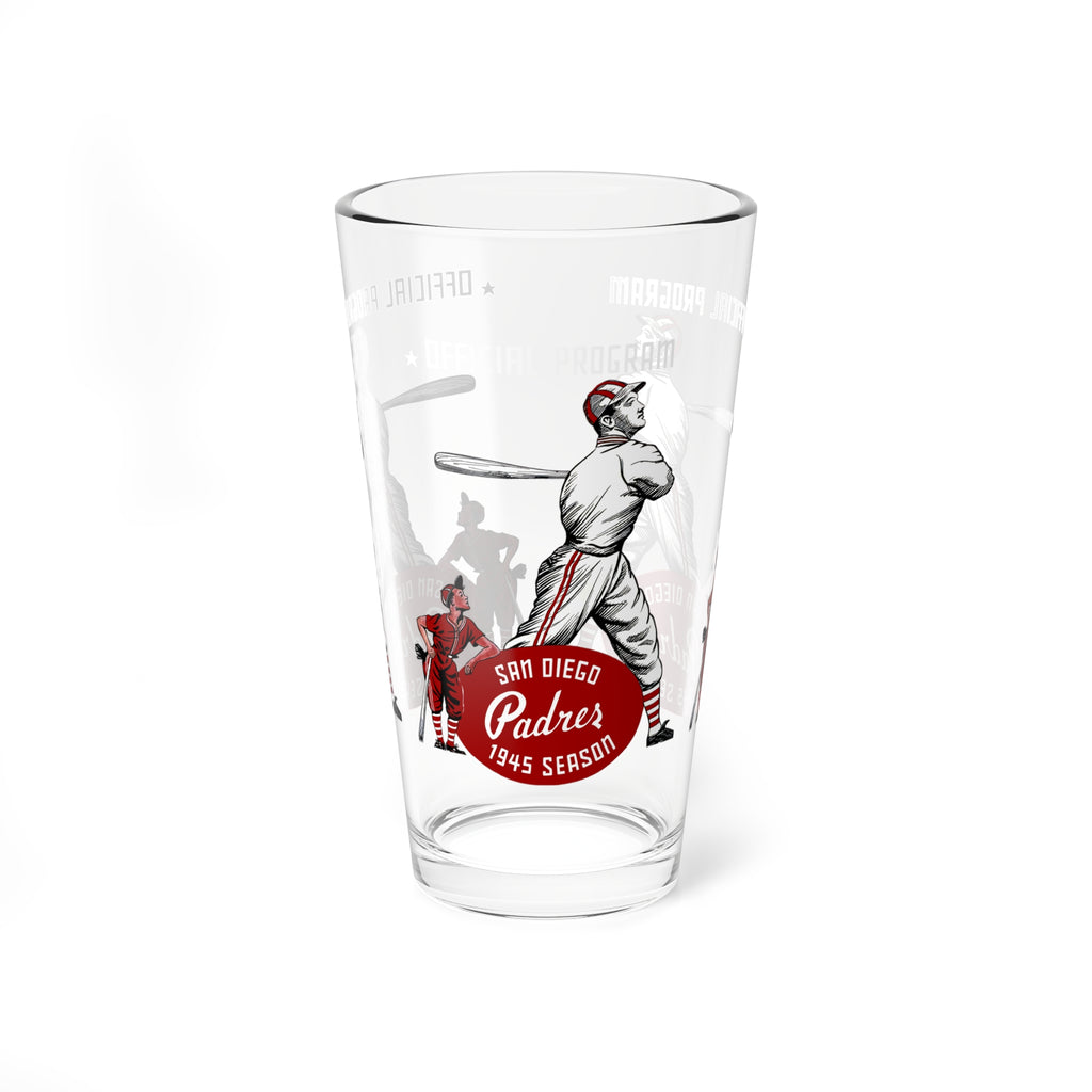 1945 San Diego Padres Baseball Yearbook Cover -  Pint Glass, 16oz
