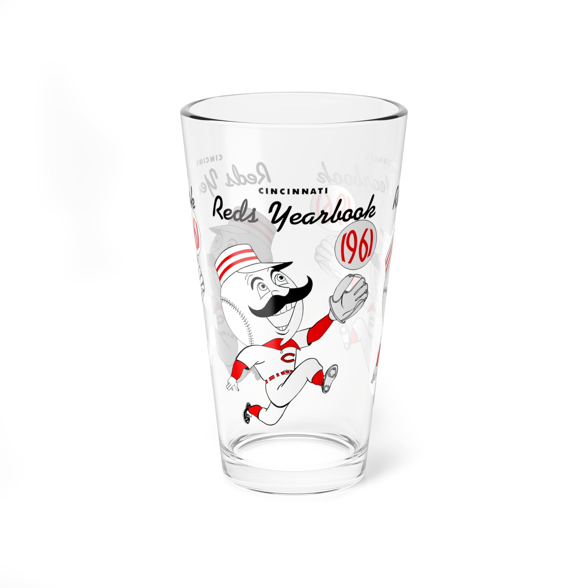 1961 Cincinnati Reds Baseball Yearbook -  Pint Glass, 16oz
