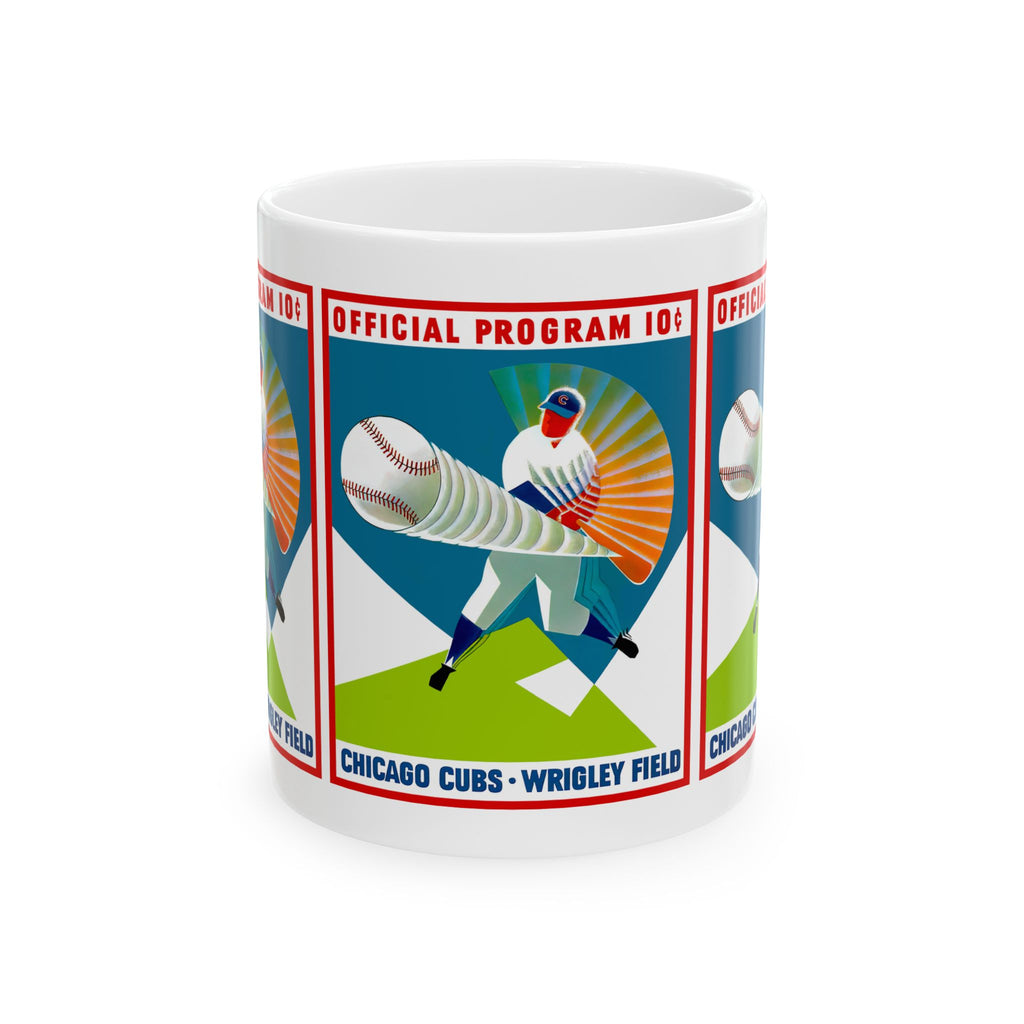 1960 Vintage Chicago Cubs Wrigley Field Baseball Program Ceramic Mug (11oz/15oz)