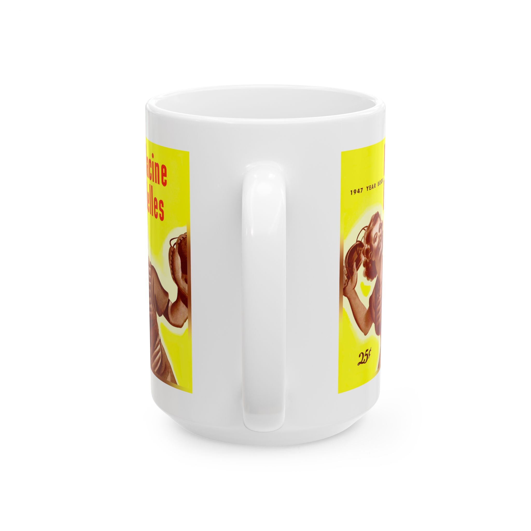 Ceramic Mug, 11oz, 15oz - Vintage 1947 Baseball Racine Belles - All-American Girls, Gift for Sports Fans, Baseball Enthusiasts, Collectors,