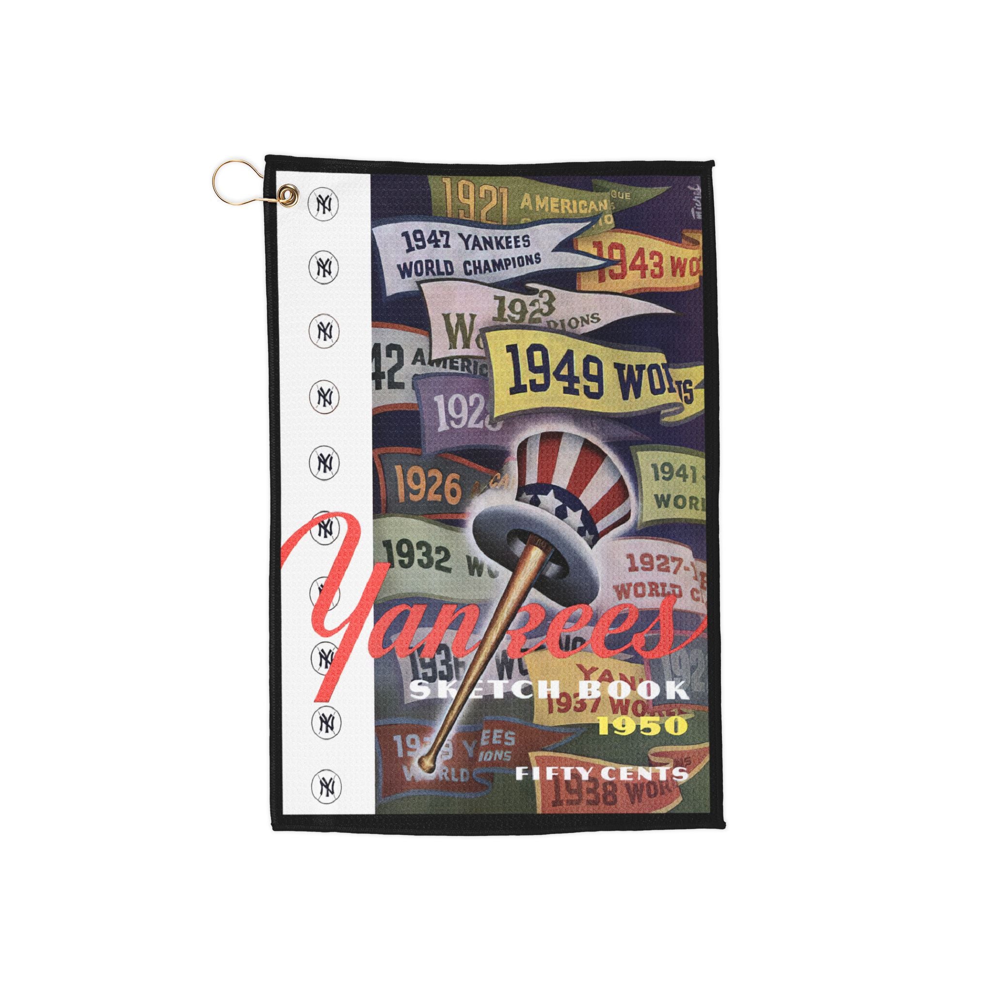 Vintage 1950 Baseball New York Yankees Golf Towel - Sports Towel, Golf Accessory, Gift for Baseball Fans, Retro Yankees Towel, Memorabilia