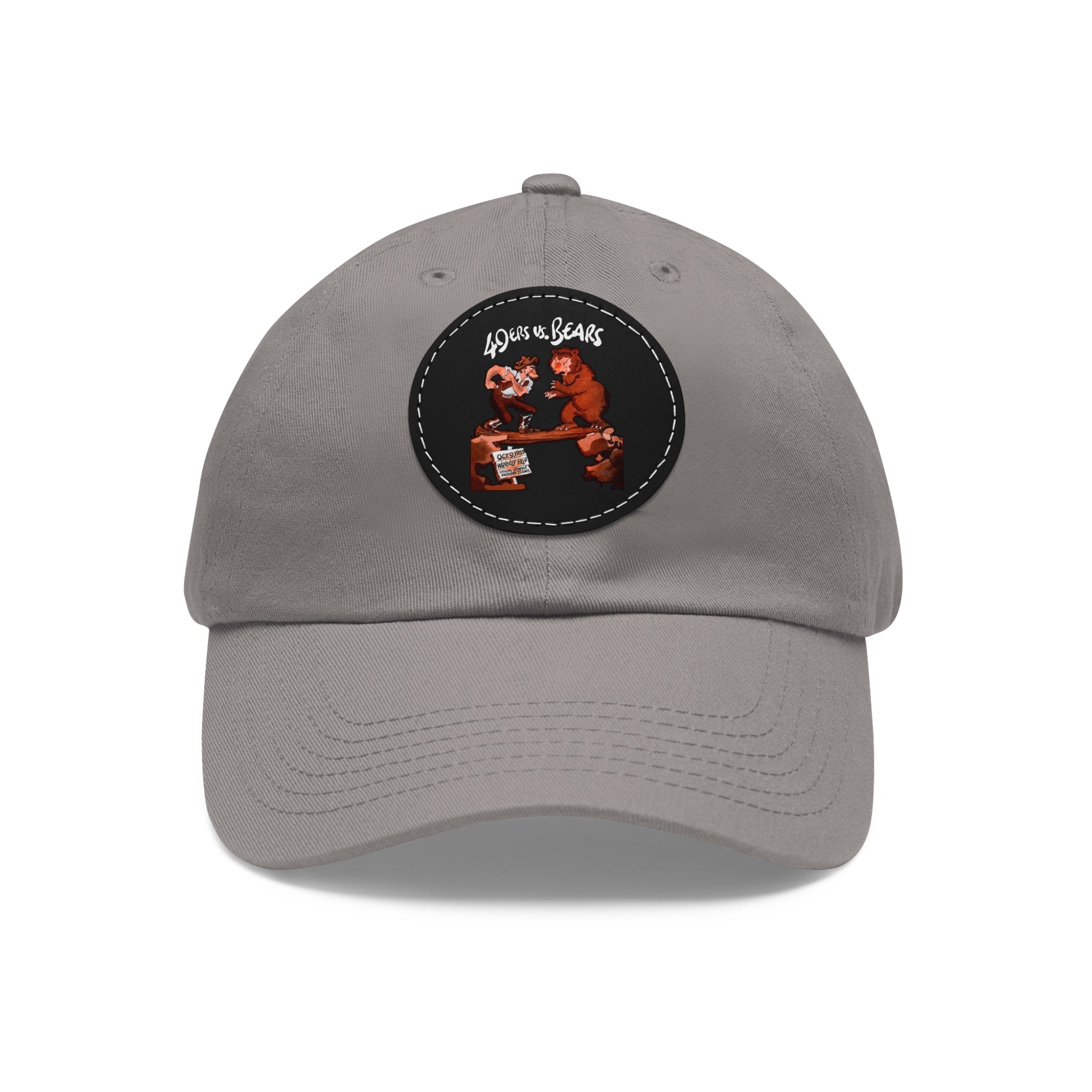 1955 Vintage Chicago Bears - San Francisco 49ers Football Program Cover - Dad Hat with Leather Patch (Round)