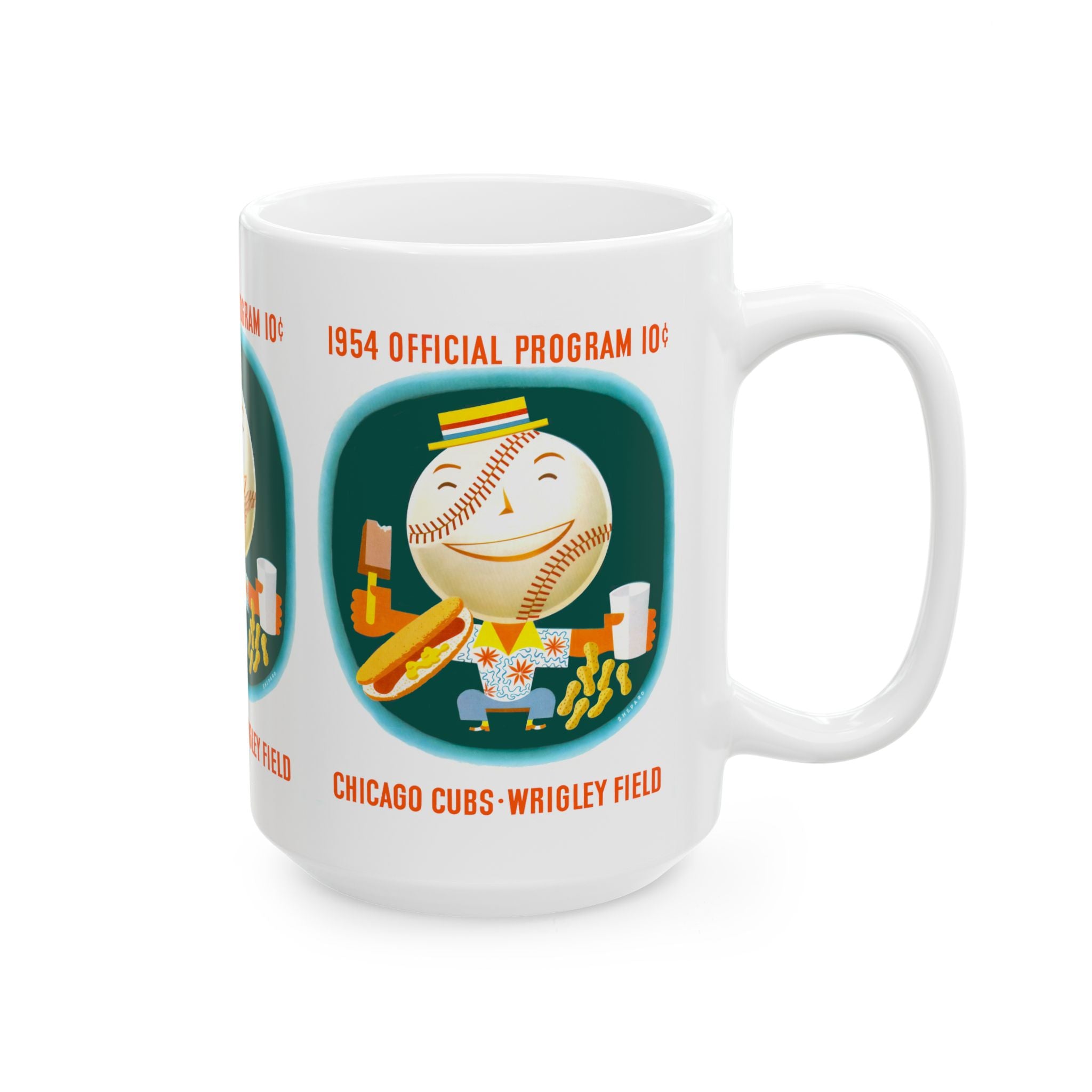 Ceramic Mug, 1954 Baseball Chicago Cubs, Sports Fan Gift, Baseball Memorabilia, Coffee Mug, Tea Cup, Gift for Dad, Baseball Lover Present
