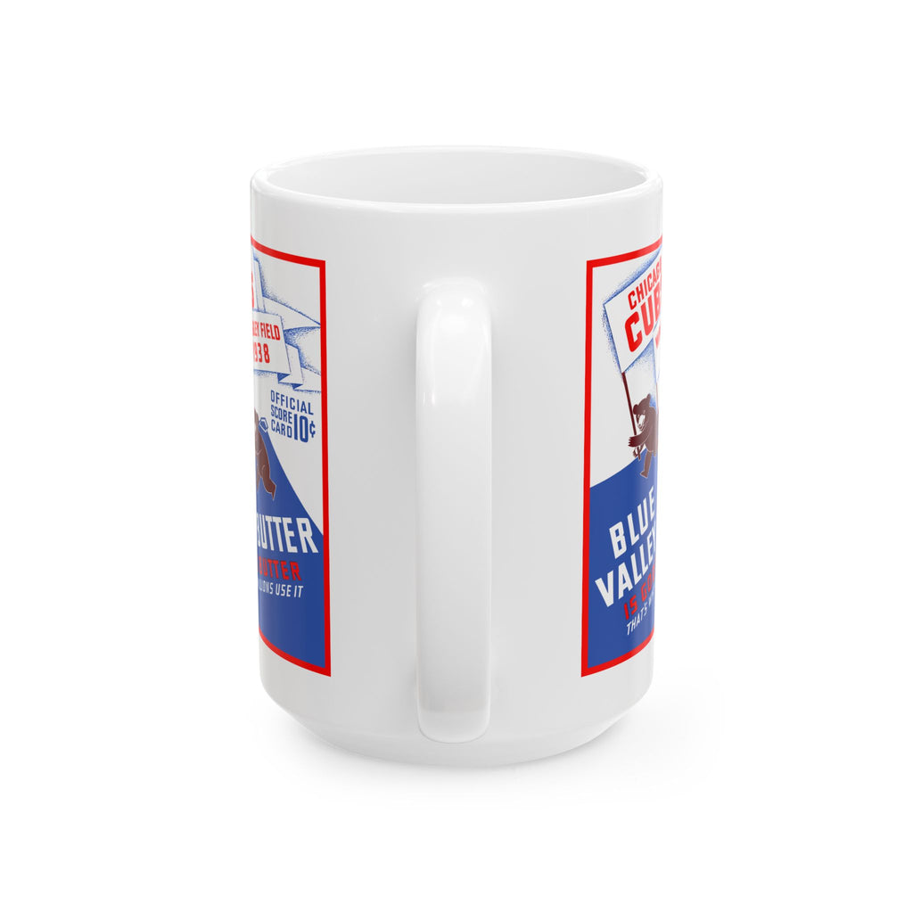 1938 Chicago Cubs Retro 'Blue Valley Butter' Ceramic Mug (11oz & 15oz)