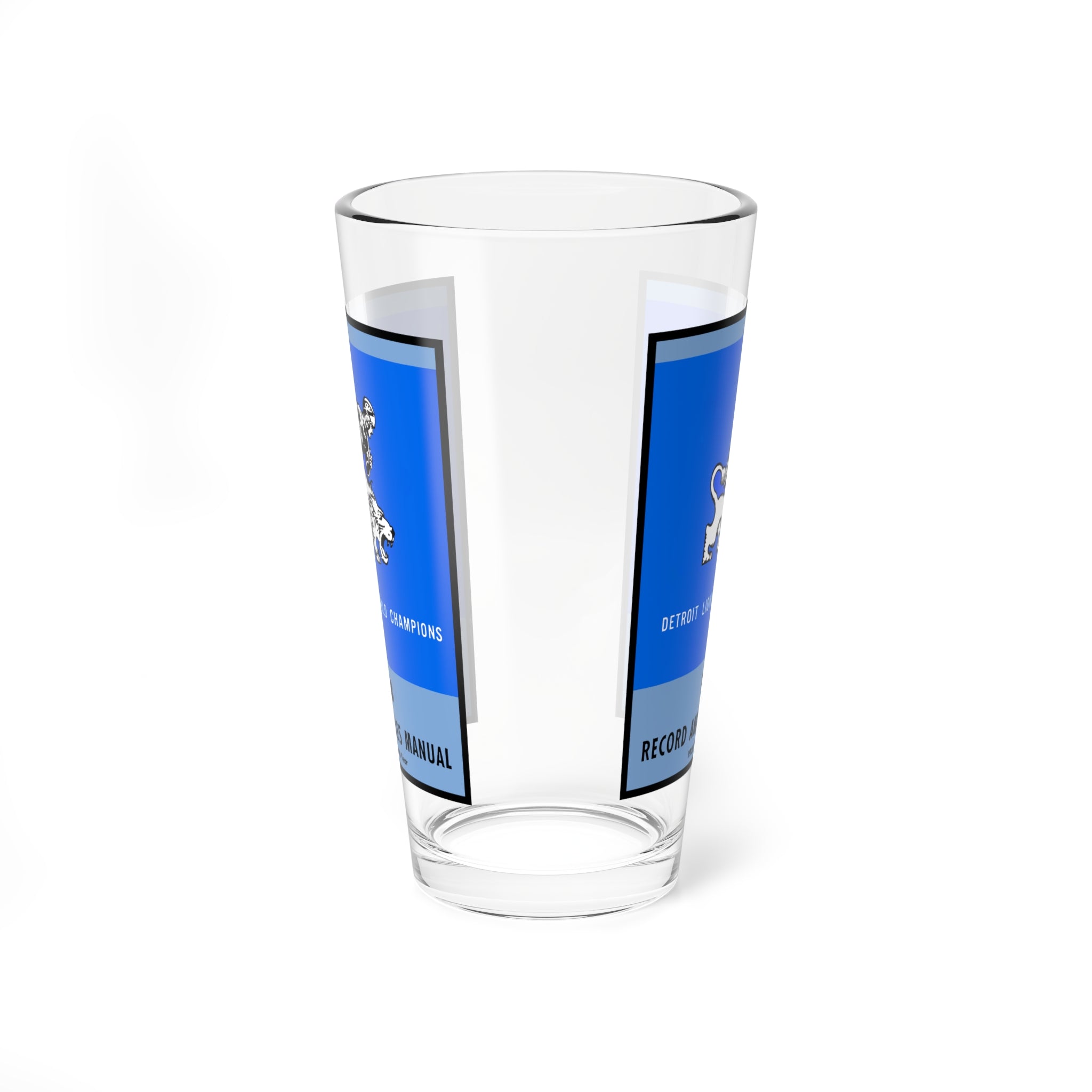 Glass Mixing Glass, 16oz - 1958 Football Detroit Lions World Champions, Cocktail Barware, Vintage Sports Fan Gift, Game Day Beer Glass,