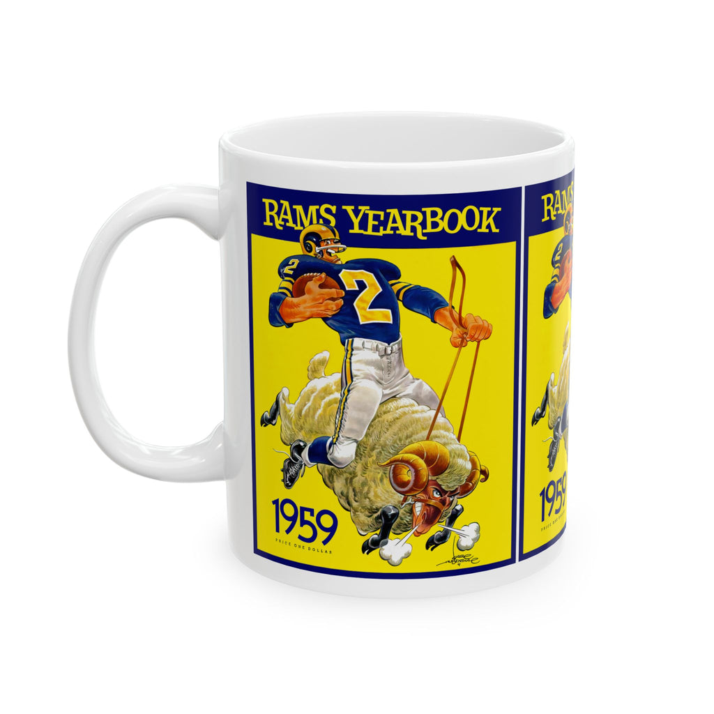 Los Angeles Rams 1959 Football Ceramic Mug, Sports Fan Gift, Coffee Cup, Team Logo Memorabilia, Football Collectible