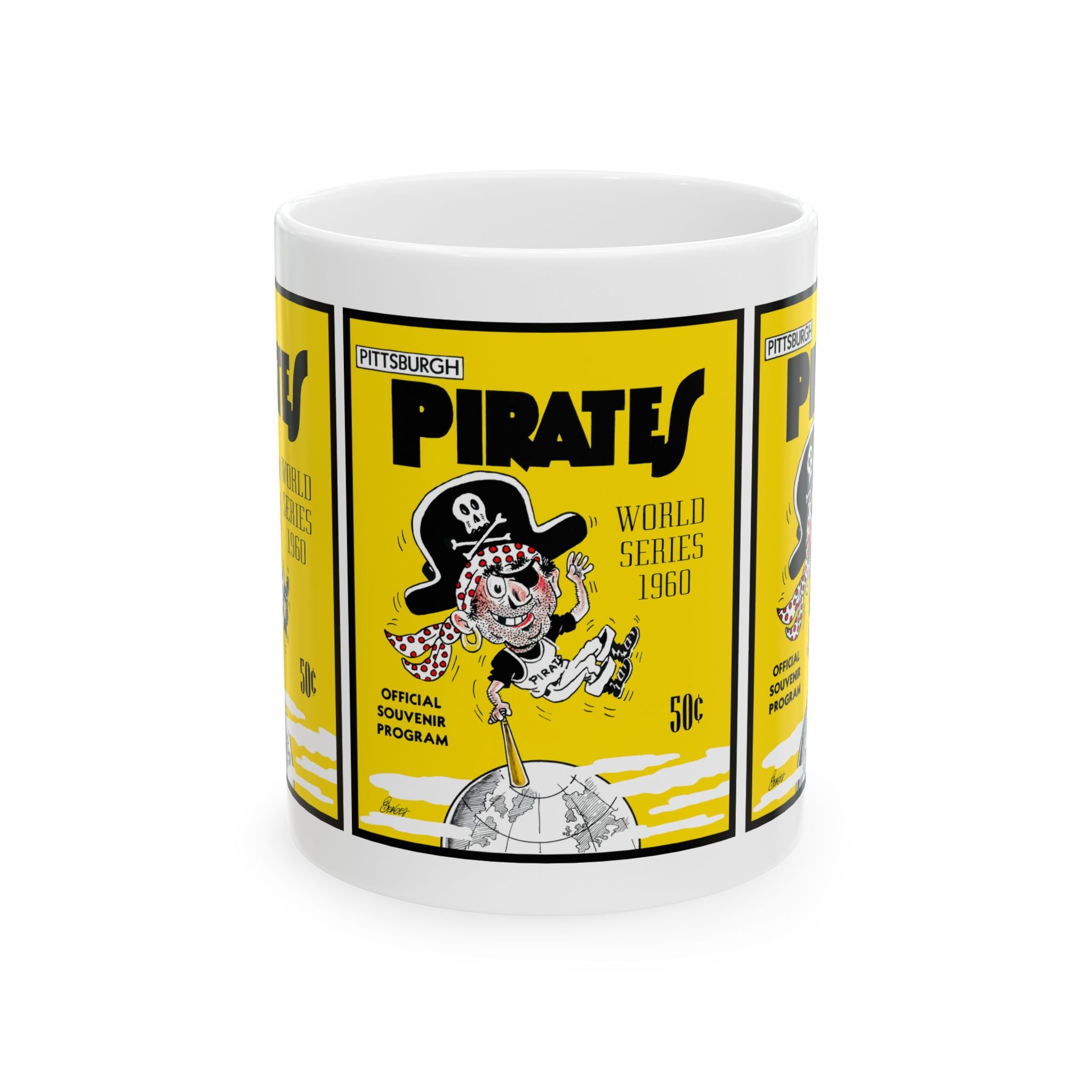 Baseball World Series Pittsburgh Pirates Ceramic Mug, Sports Fan Gift, Baseball Lover Mug, Gift for Sports Enthusiast, Vintage Baseball Mug