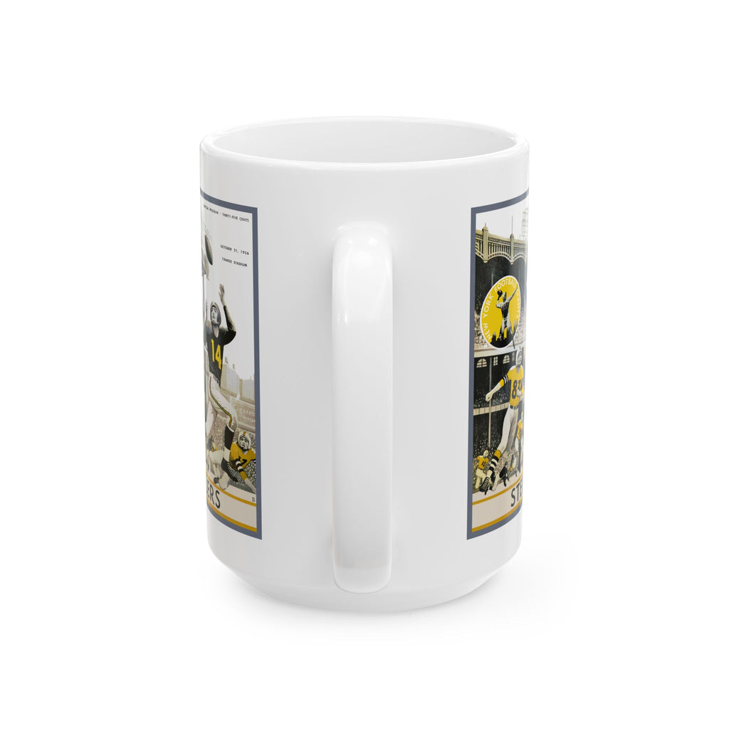 1956 Football New York Giants Steelers Program Cover - Ceramic Mug, 11oz, 15oz