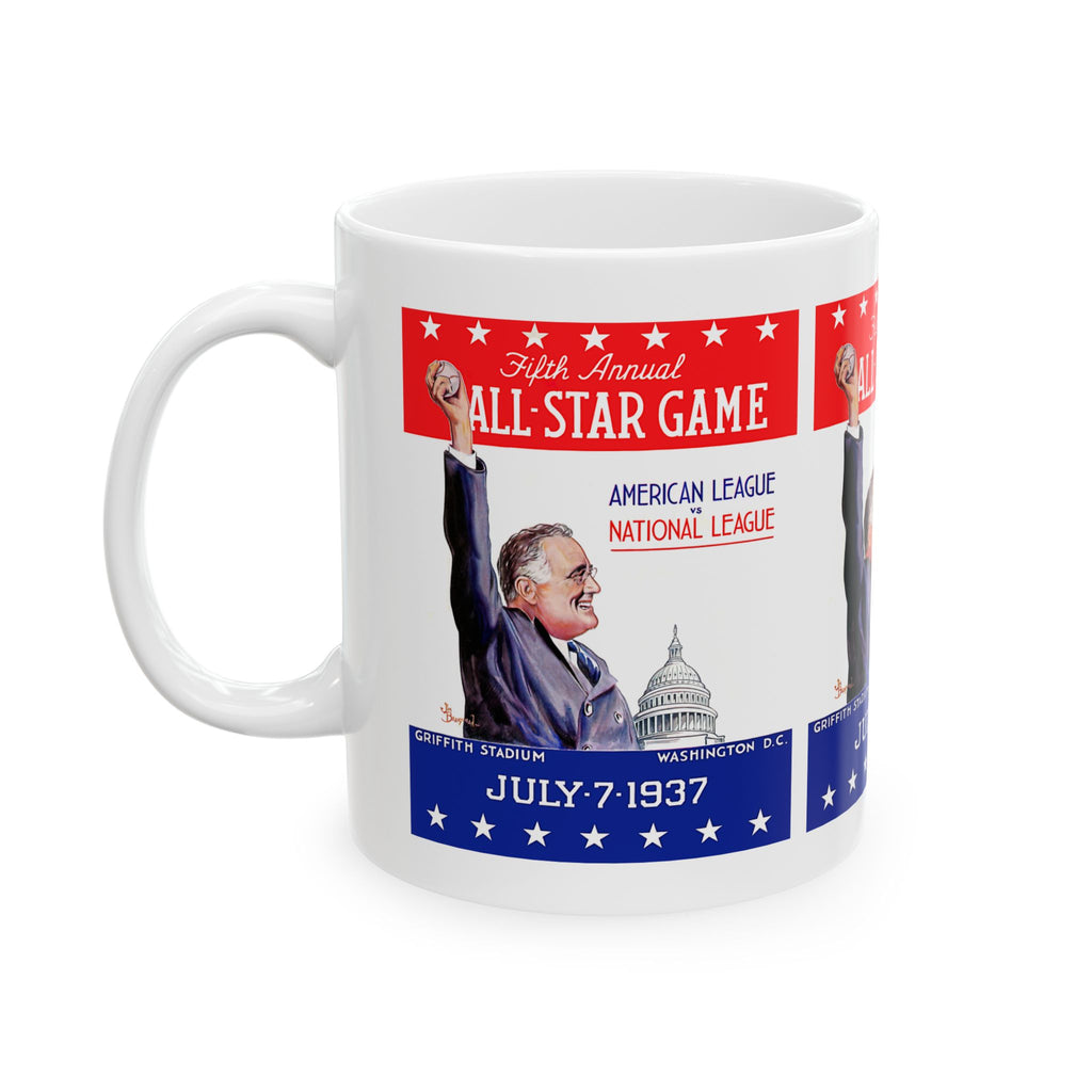 1937 Vintage All-Star Baseball Game - Washington DC - Program Cover - Ceramic Mug, 11oz