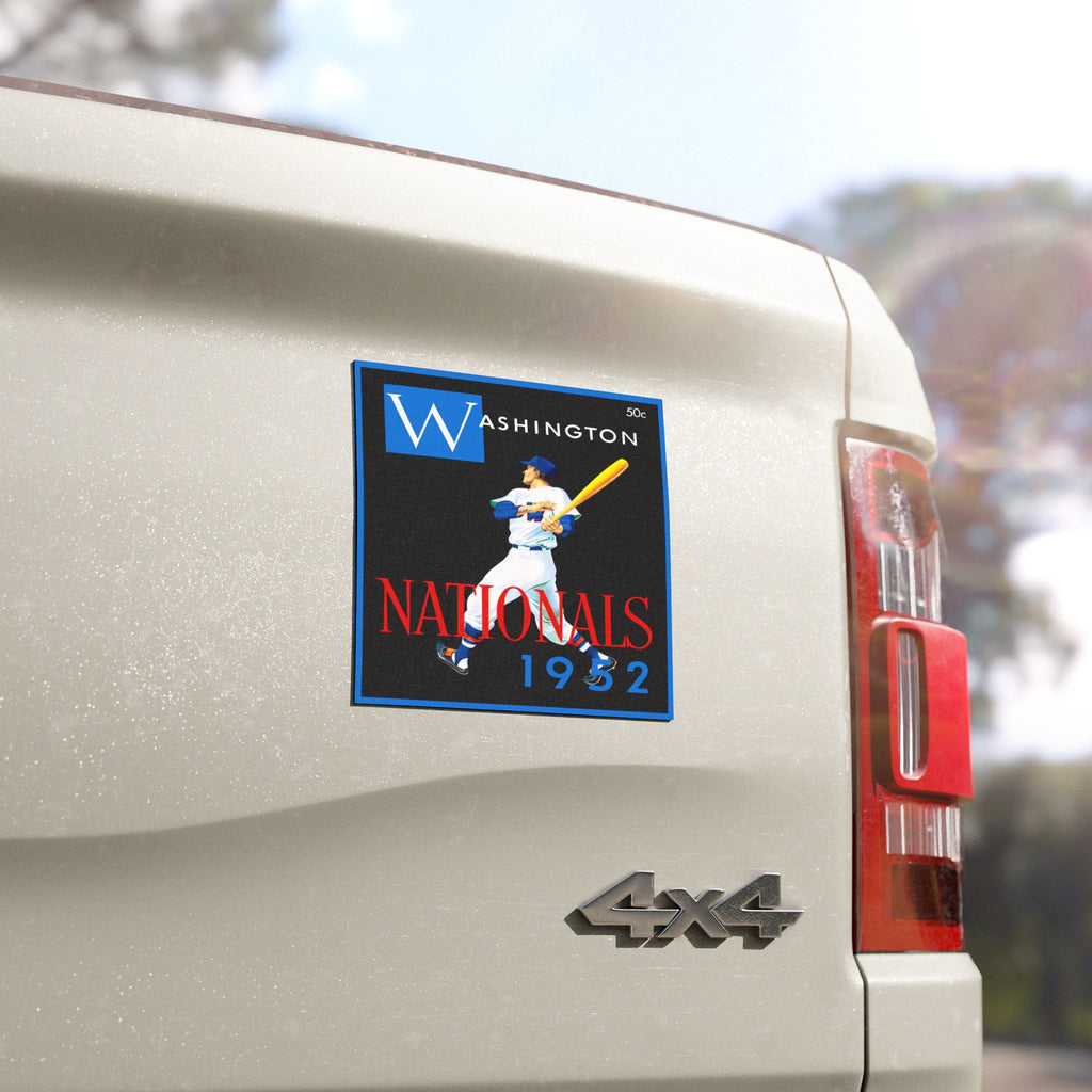 Vintage Baseball Car Magnets, Sports Fan Gift, 1952 Washington Nationals Memorabilia, Retro Style Vehicle Decoration, Man Cave Decor, Unique