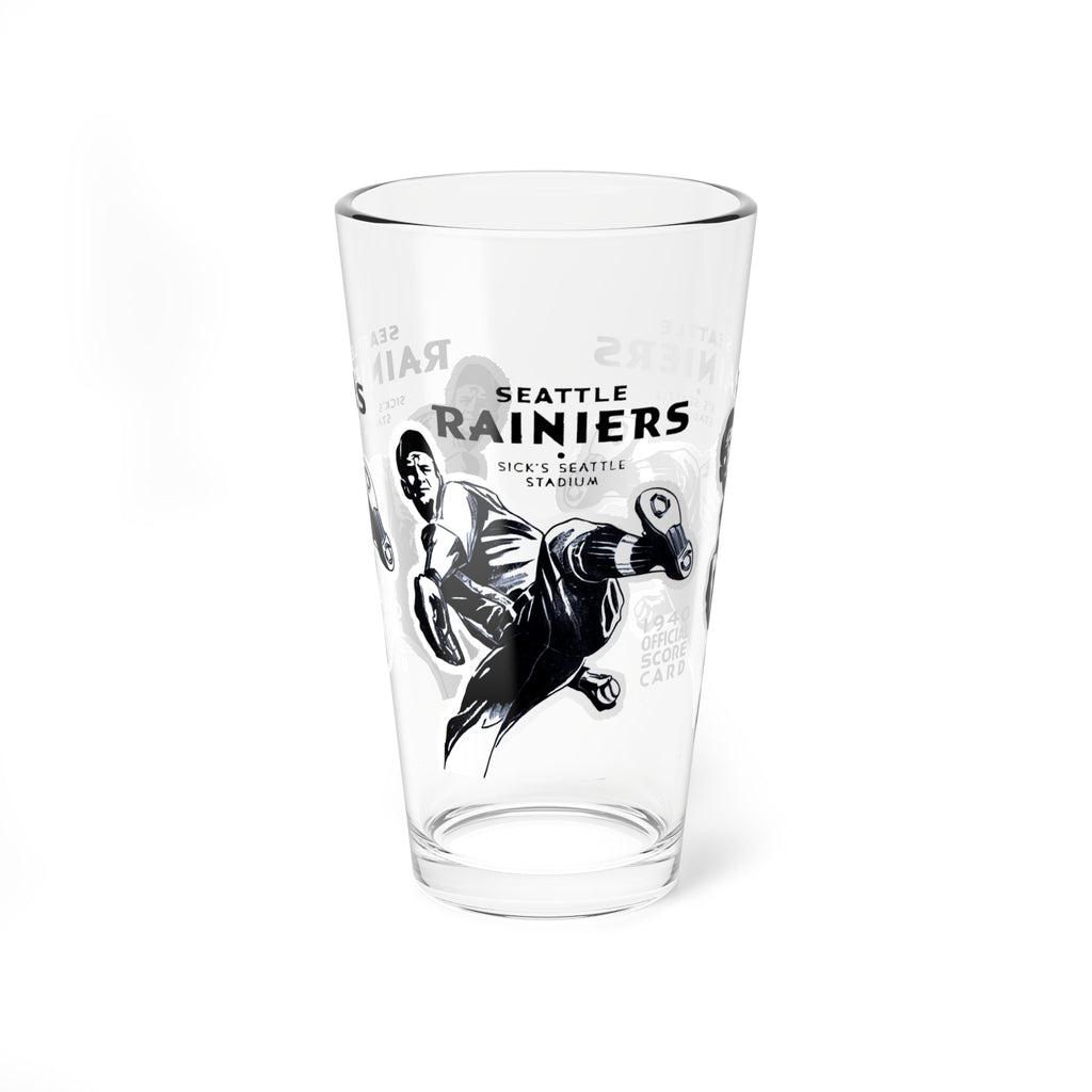 1950 Seattle Rainiers Baseball Scorebook Cover -  Pint Glass, 16oz