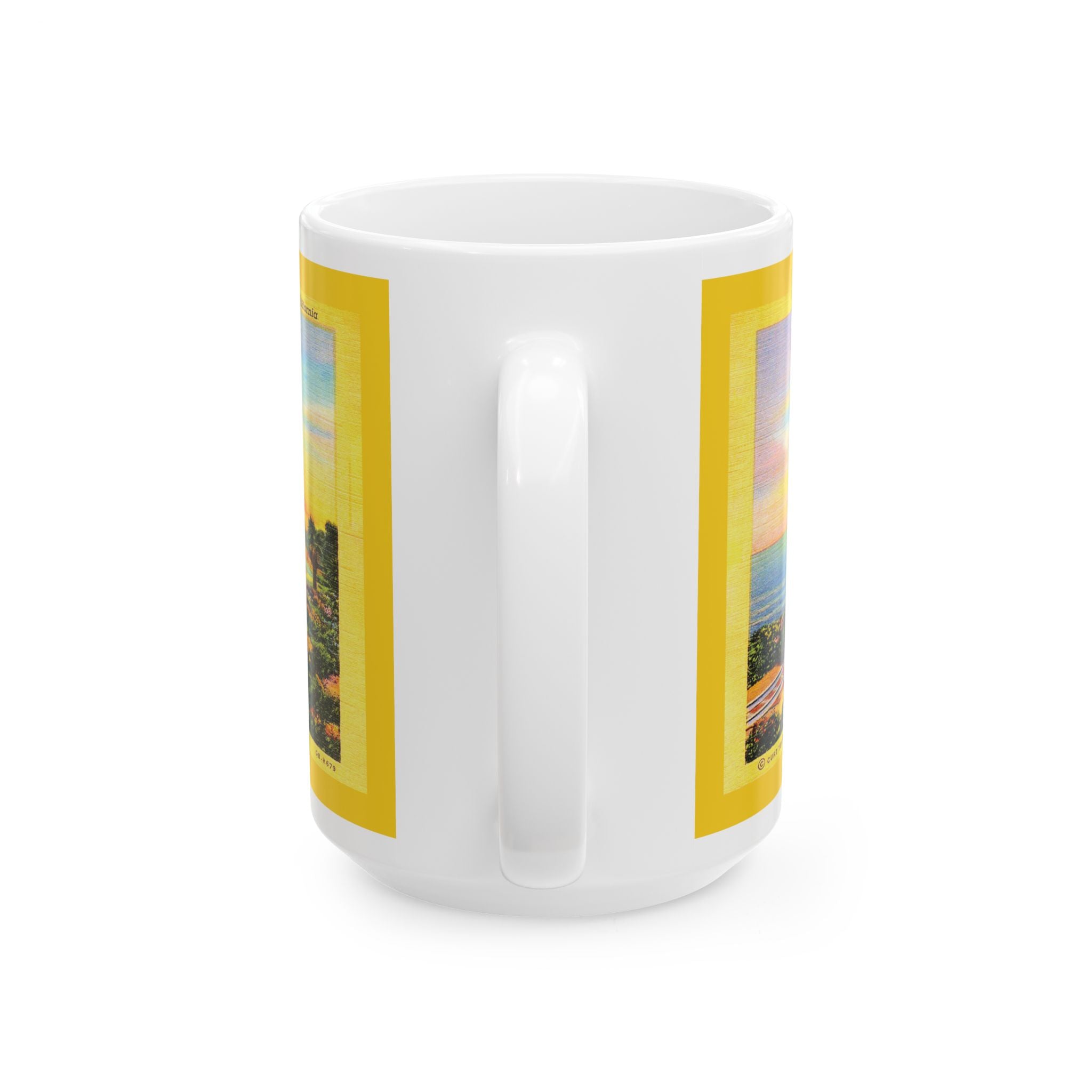 Vintage Southern Pacific Railroad Postcard Ceramic Mug, 11oz, 15oz - Daylight Coastline, Gift for Train Enthusiasts, Railroad