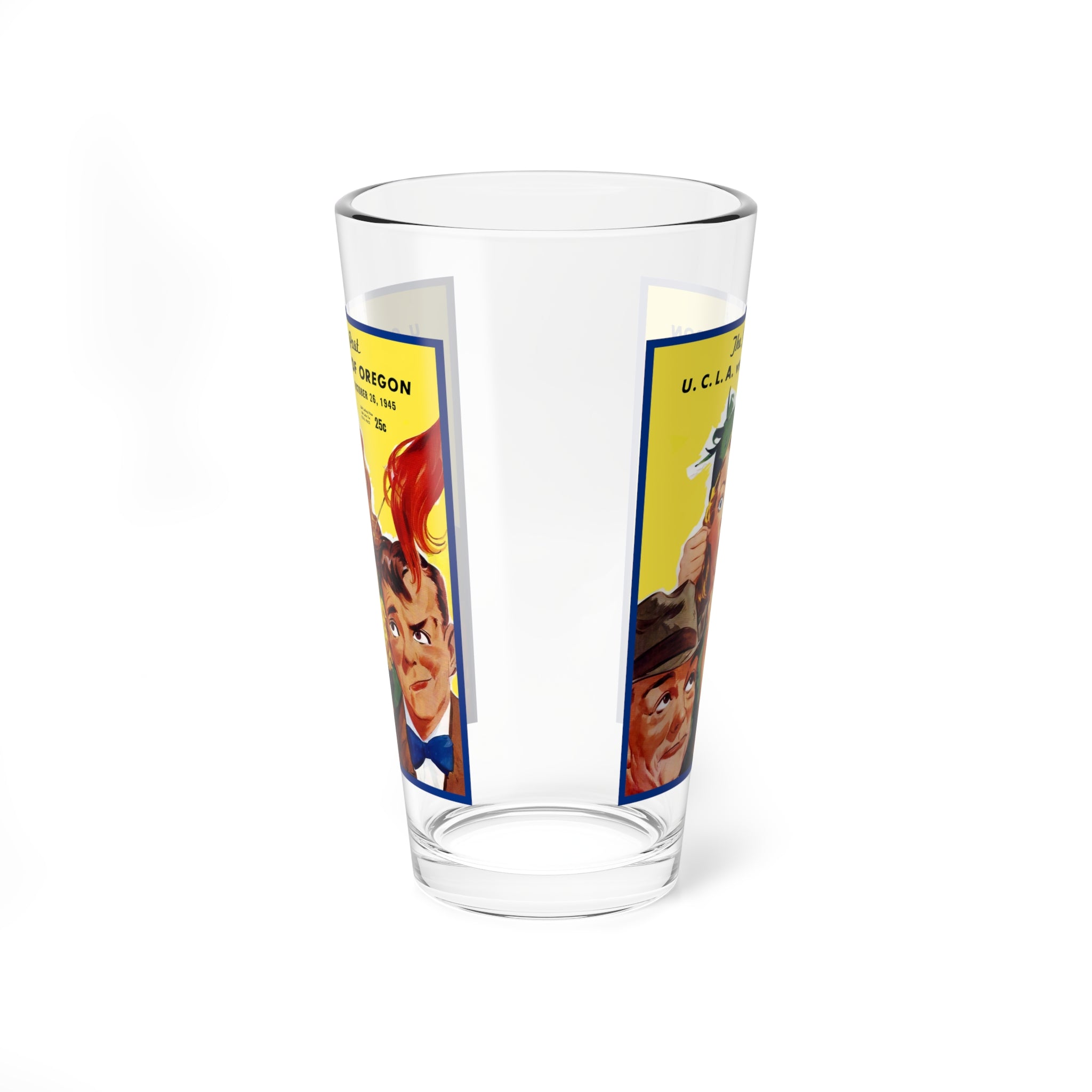 1945 Football Oregon UCLA Mixing Glass | Vintage Football 16oz