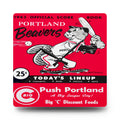 1963 Portland Beavers Baseball Scorebook Cover - Acrylic Wall Clock