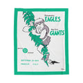 Football Plush Velveteen Blanket, Philadelphia Eagles New York Giants Fan Gift, Throw Blanket for Sports Enthusiasts, Game Day, Super Soft