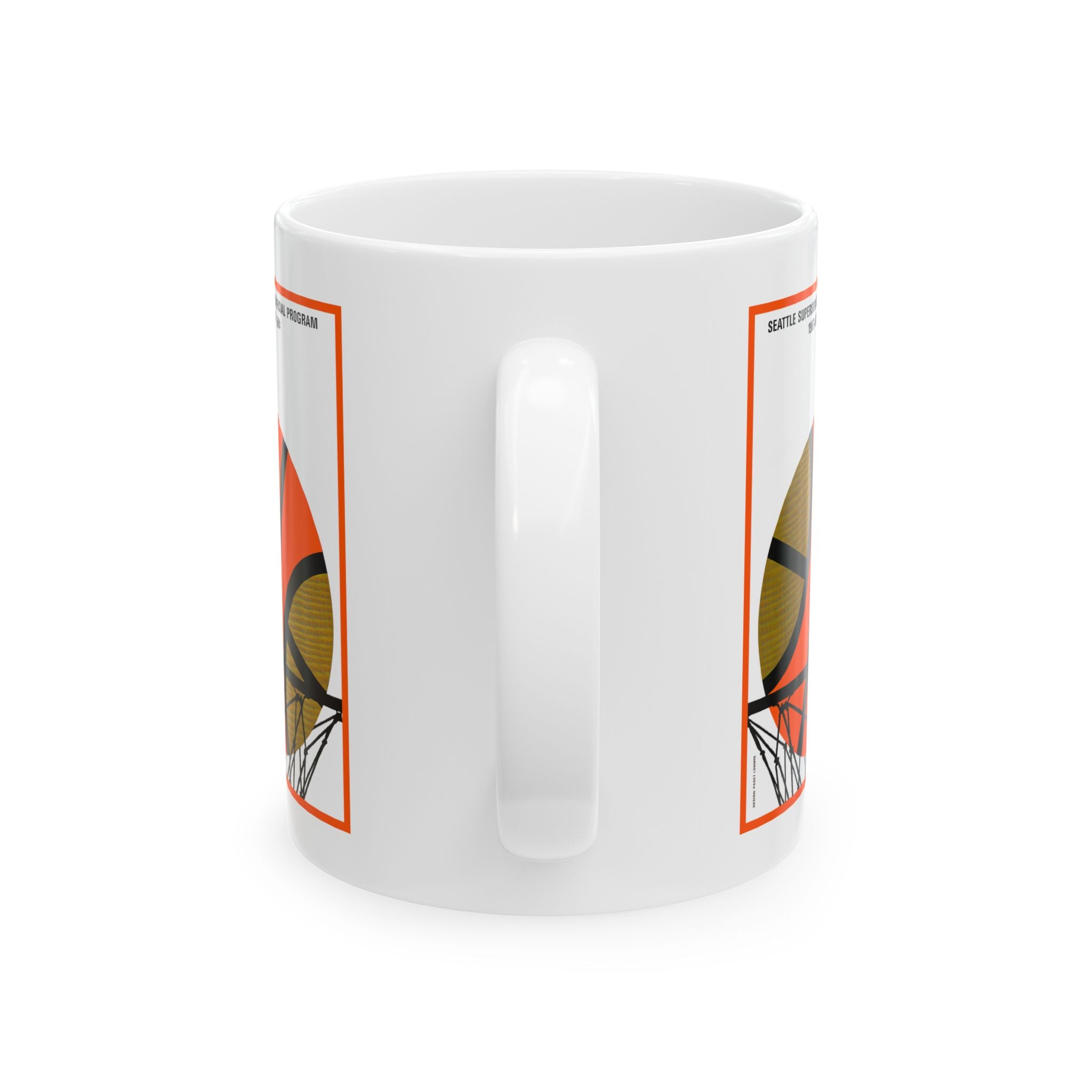 Basketball Seattle SuperSonics Ceramic Mug, Sports Fan Drinkware, Retro 60s Hoops Team Cup, 11oz 15oz Sizes, Vintage Basketball Gift