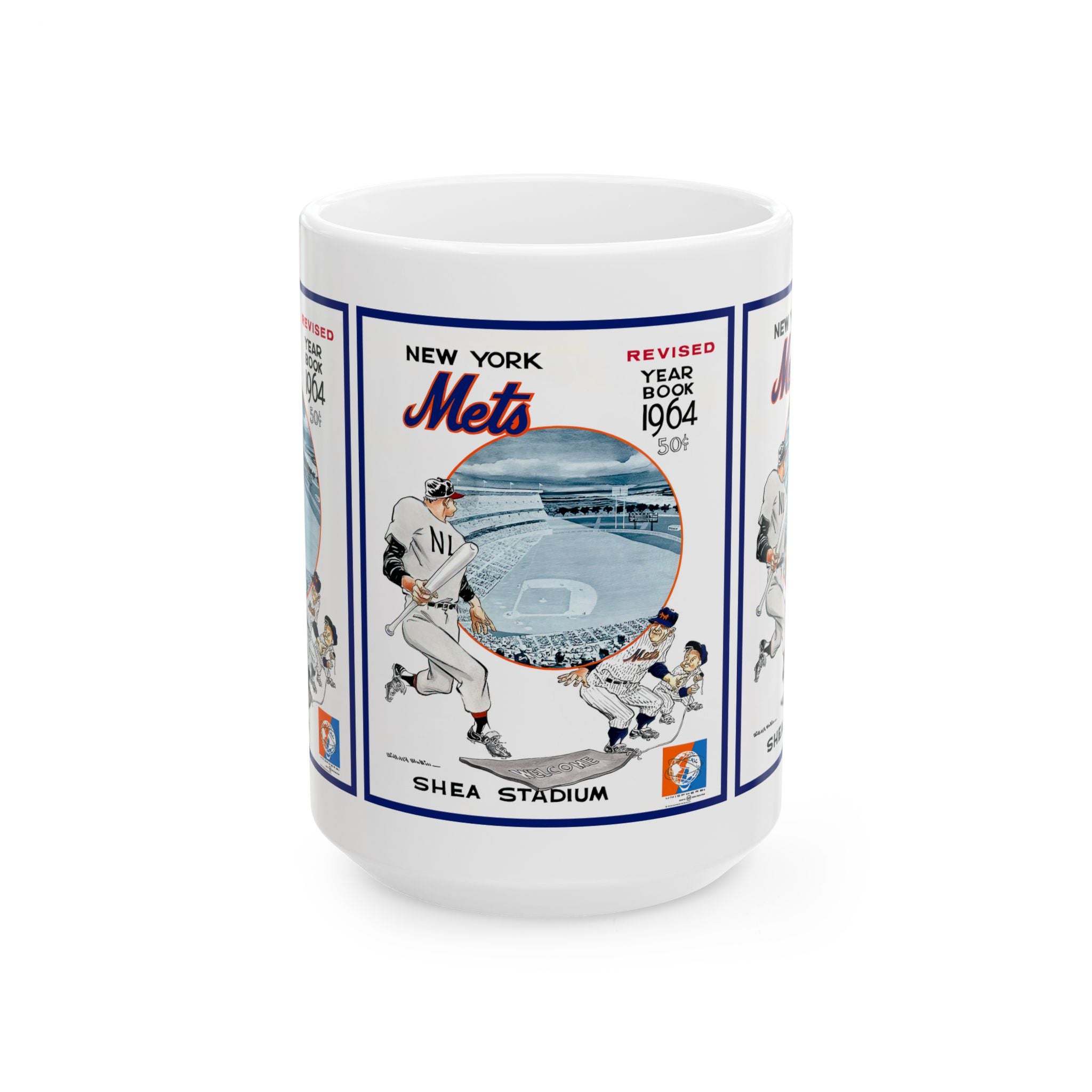 Vintage 1964 Baseball New York Mets Ceramic Mug, Sports Fan Gift, Baseball Memorabilia, Collector's Item, Coffee Cup